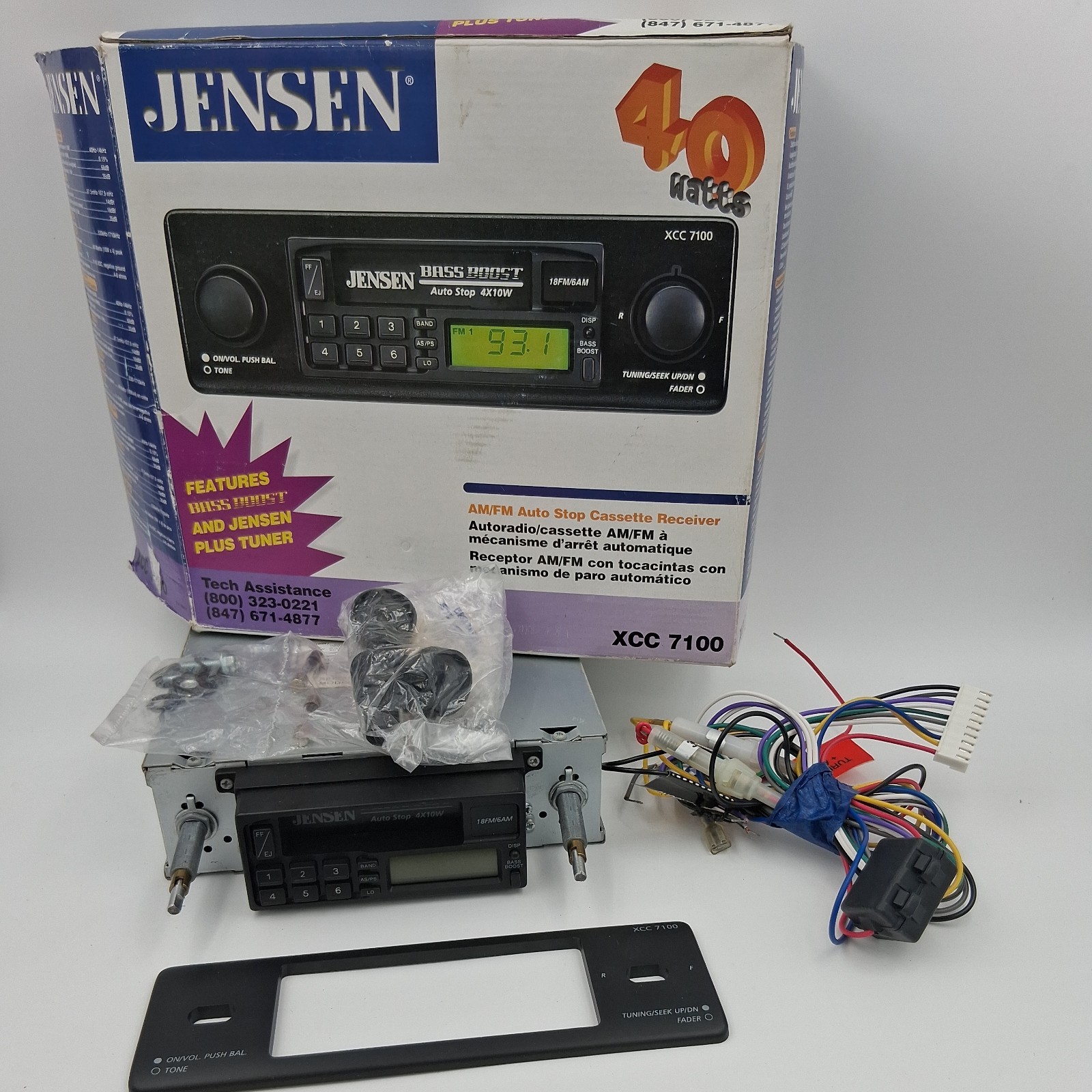 Vintage Jensen XCC-7100 AM/FM STEREO Cassette Receiver NOS *Read