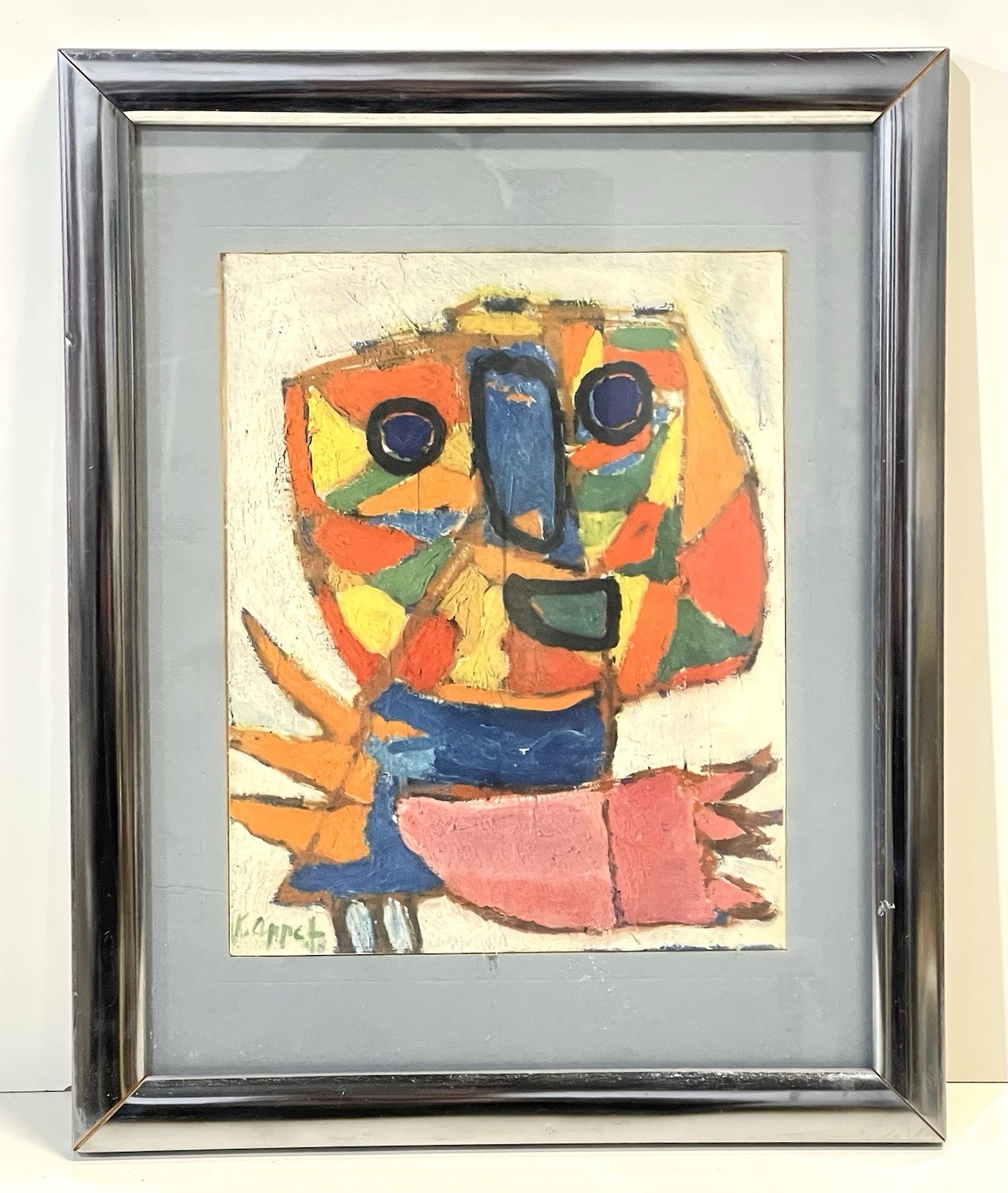 Vintage Karel Appel Framed Print Lithograph Cry For Freedom Vintage Karel Appel Framed Print Lithograph Cry For Freedom
