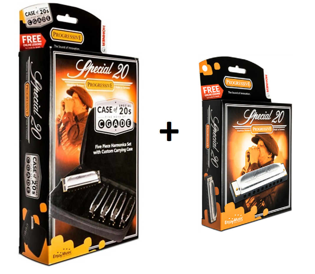 New Hohner Case of Special 20s Harmonica 5-Pack w/Free F Special 20