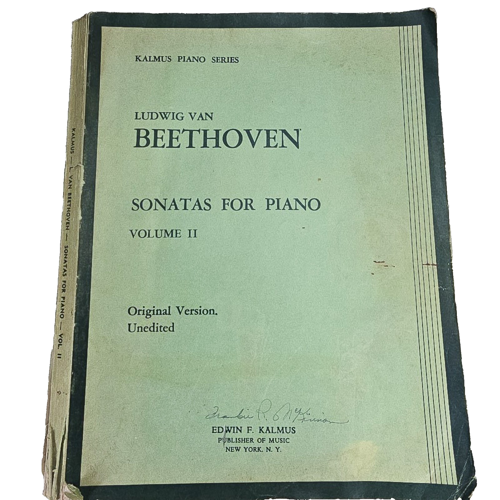 Beethoven Sonatas For Piano Vol II Piano Score Sheet Music Kalmus Urtext Vtg