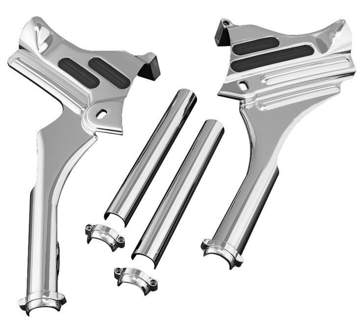 Kuryakyn 7866 Chrome Deluxe Neck Covers for Harley 95-07 Touring Kuryakyn 7866 Chrome Deluxe Neck Covers for Harley 95-07 Touring