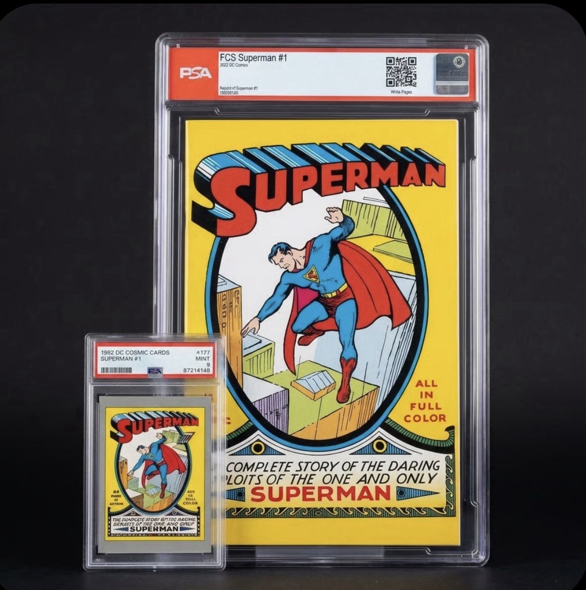 Superman #1 - 1992 Impel DC Comics 177 PSA 9.0 & 2022 FCS DC Comics Book PSA 9.8