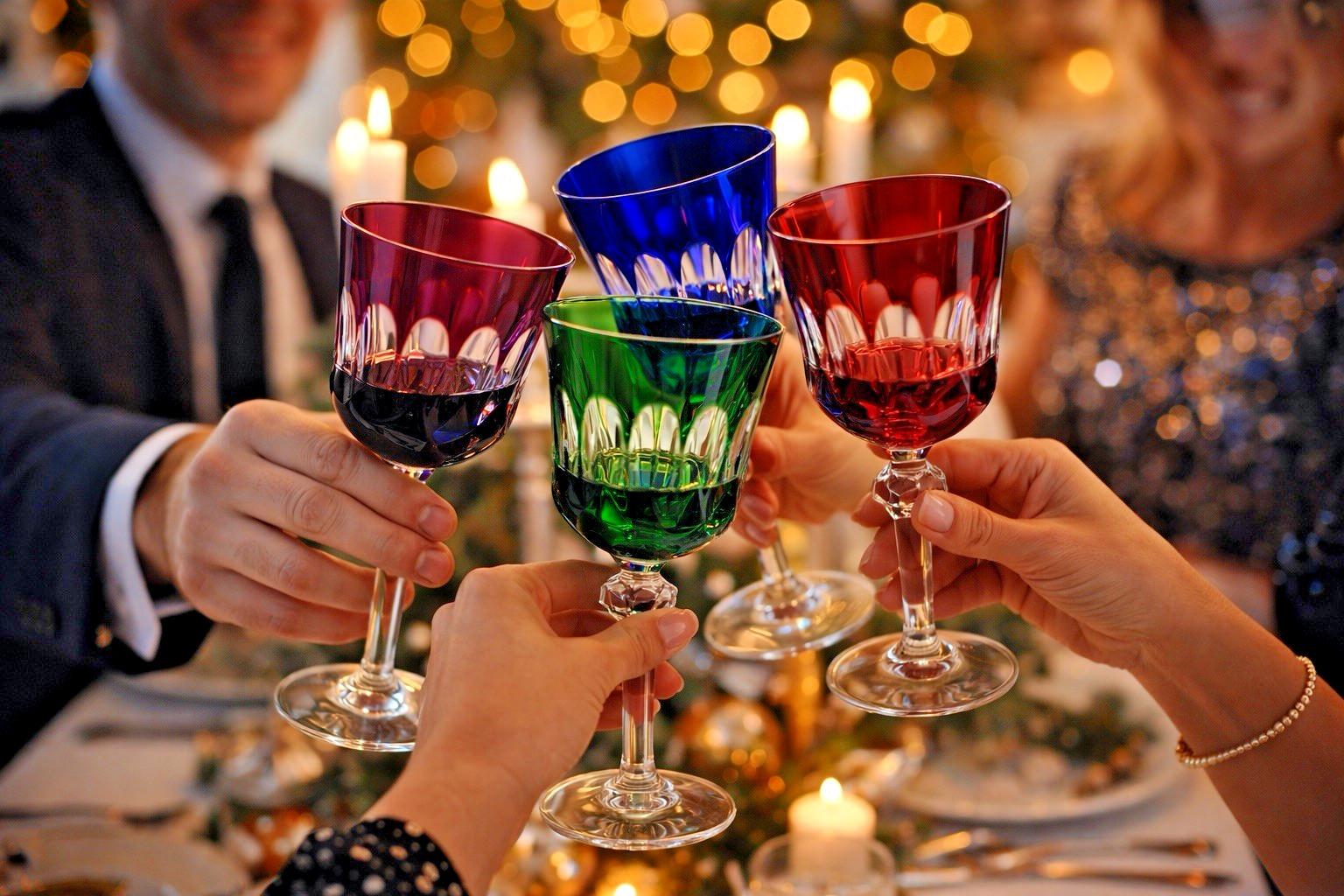 Vintage German Hand-Cut Lead Crystal Wine Glasses –  Nachtmann - Set of Four