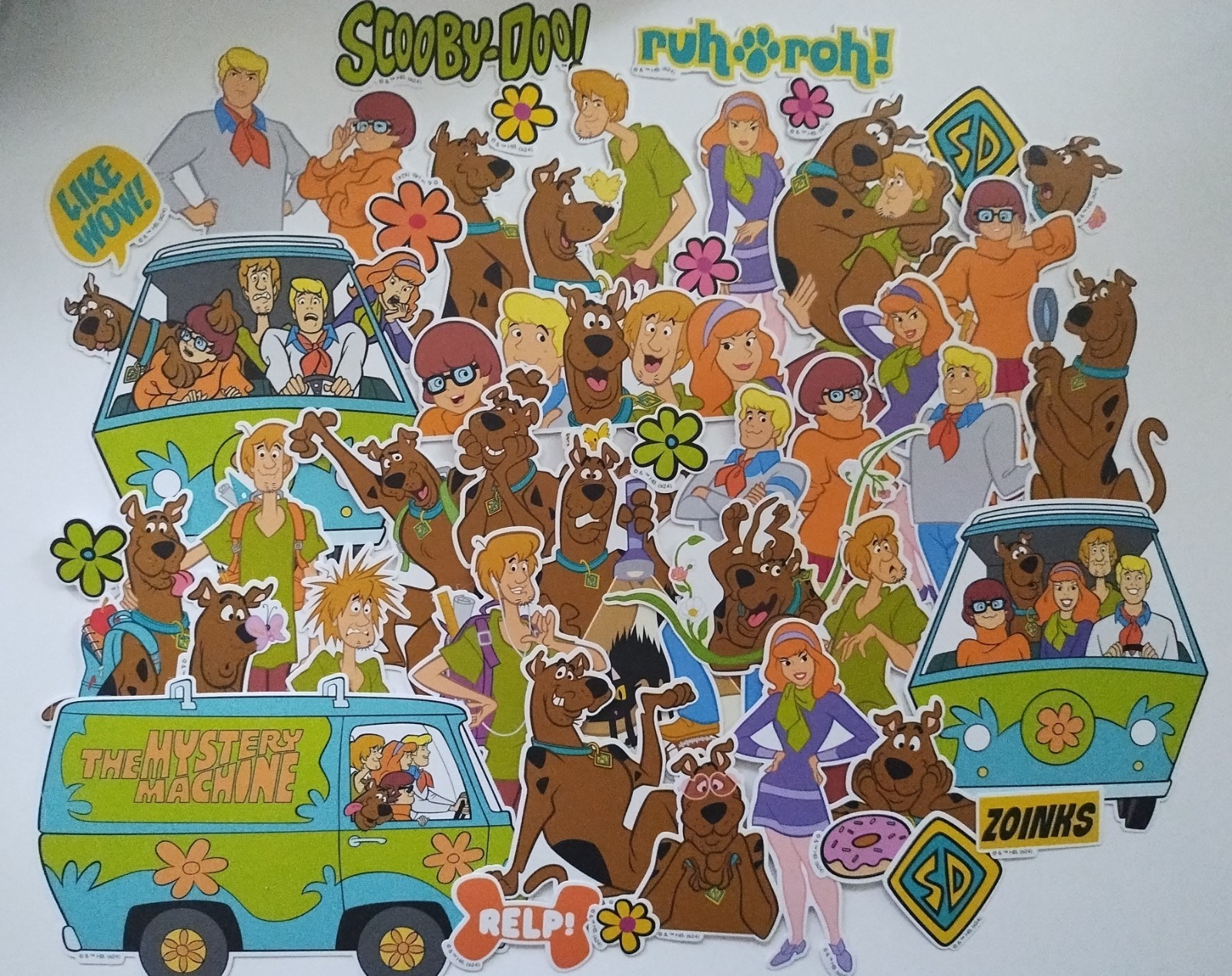 45pc. SCOOBY DOO VINYL STICKERS 45pc. SCOOBY DOO VINYL STICKERS