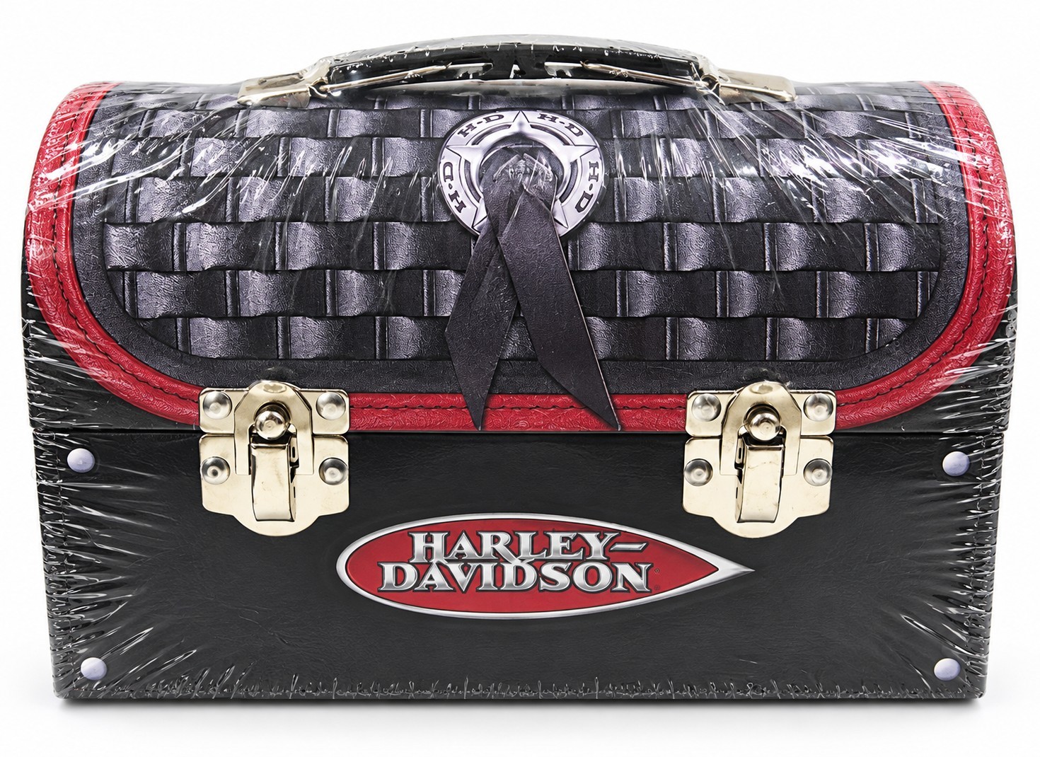 Vintage Harley Davidson Rare Saddlebag Tin Metal Lunchbox Sealed 7x9 In. NEW Vintage Harley Davidson Rare Saddlebag Tin Metal Lunchbox Sealed 7x9 In. NEW
