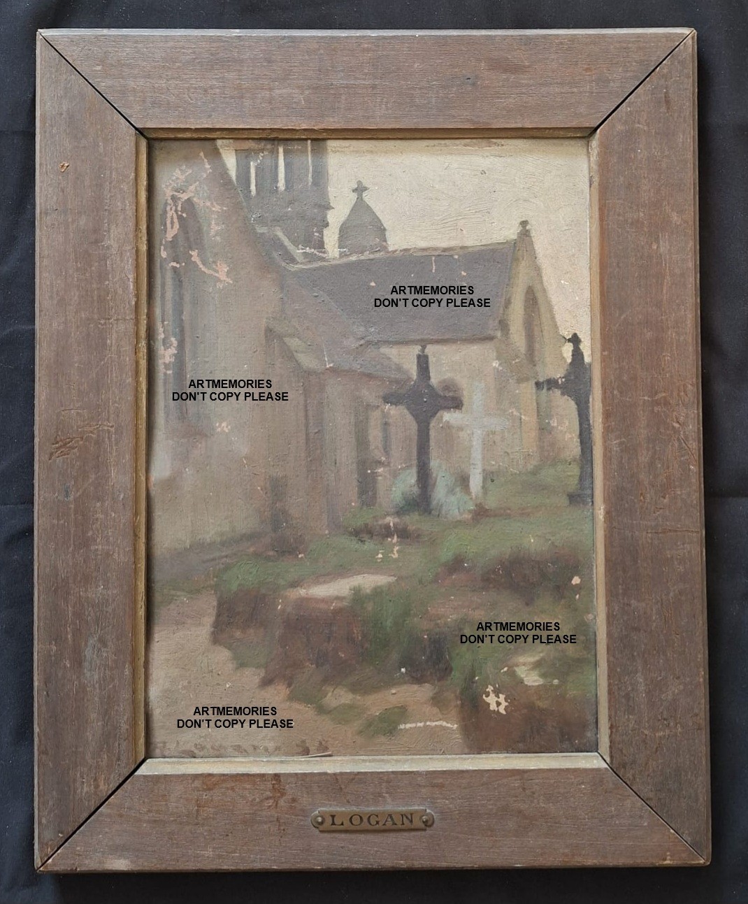 Logan - American 1898 h/sign Logan Robert Henry village church cemeteries?