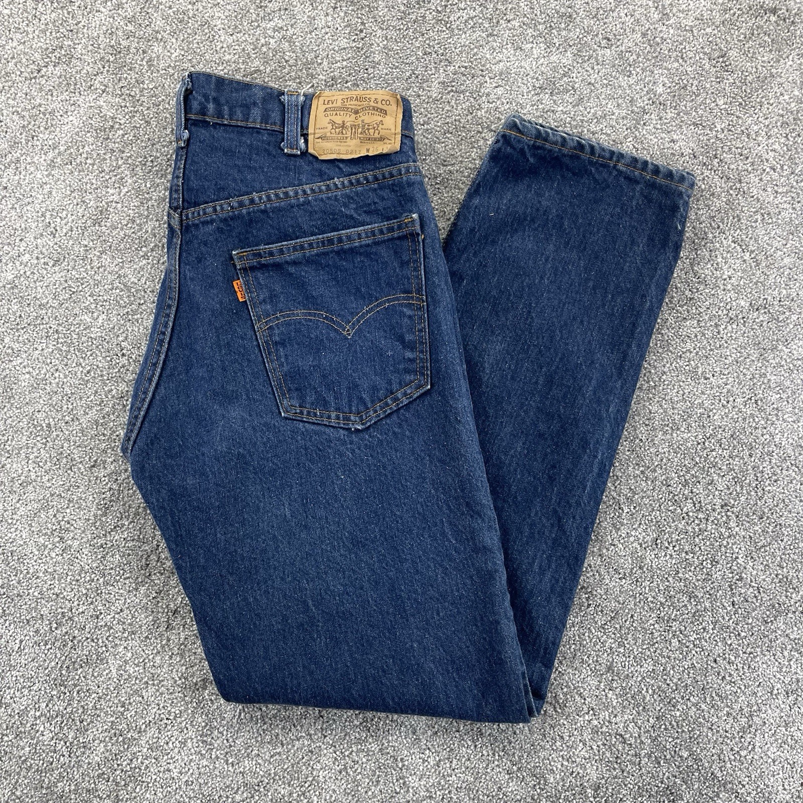 Vintage 80s Orange Tab Levi’s 505 Jeans Mens 32x31 Blue Denim 20505 0217 SF USA Vintage 80s Orange Tab Levi’s 505 Jeans Mens 32x31 Blue Denim 20505 0217 SF USA