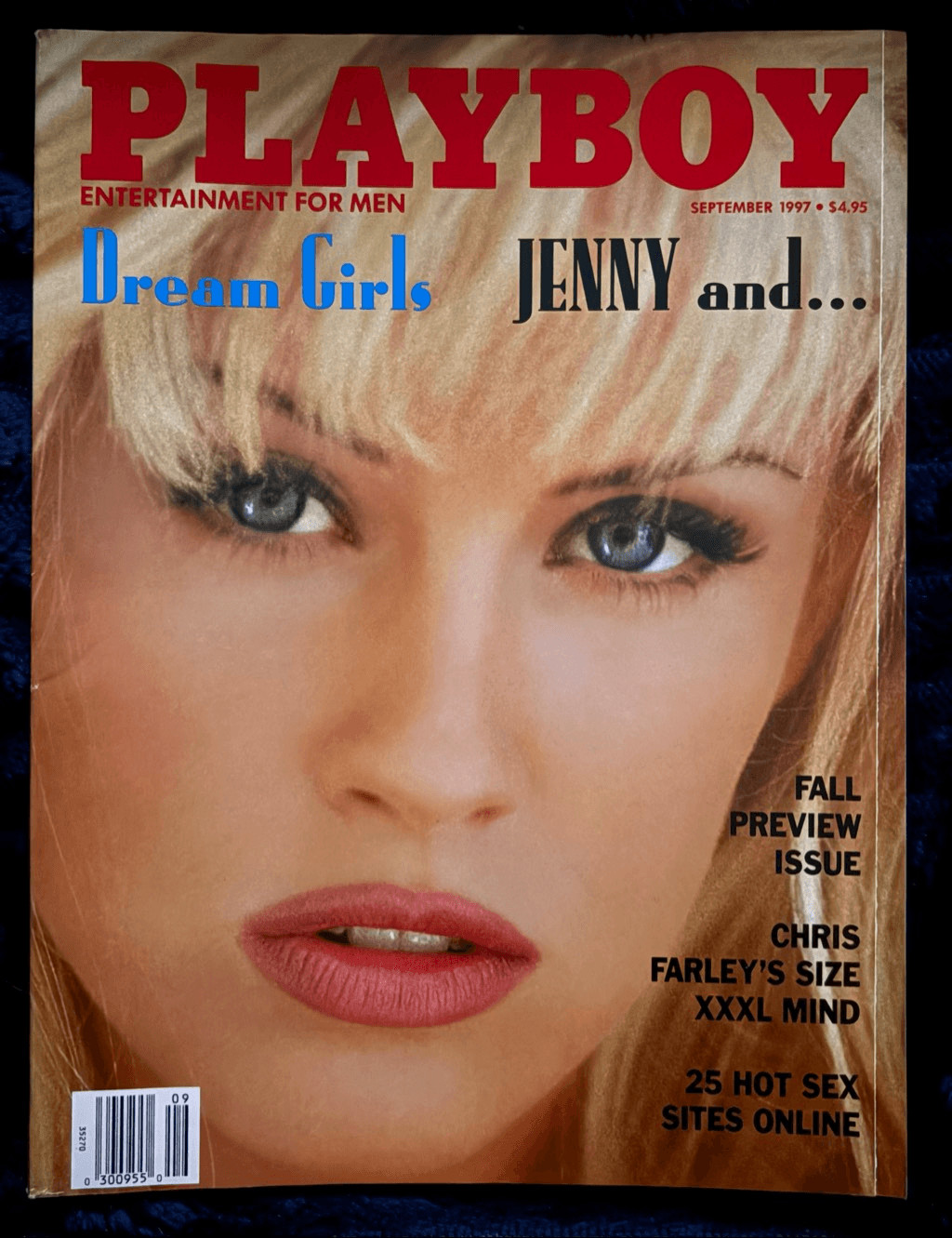 September 1997 issue of Playboy magazine featuring a cover appearance by Jenny M
