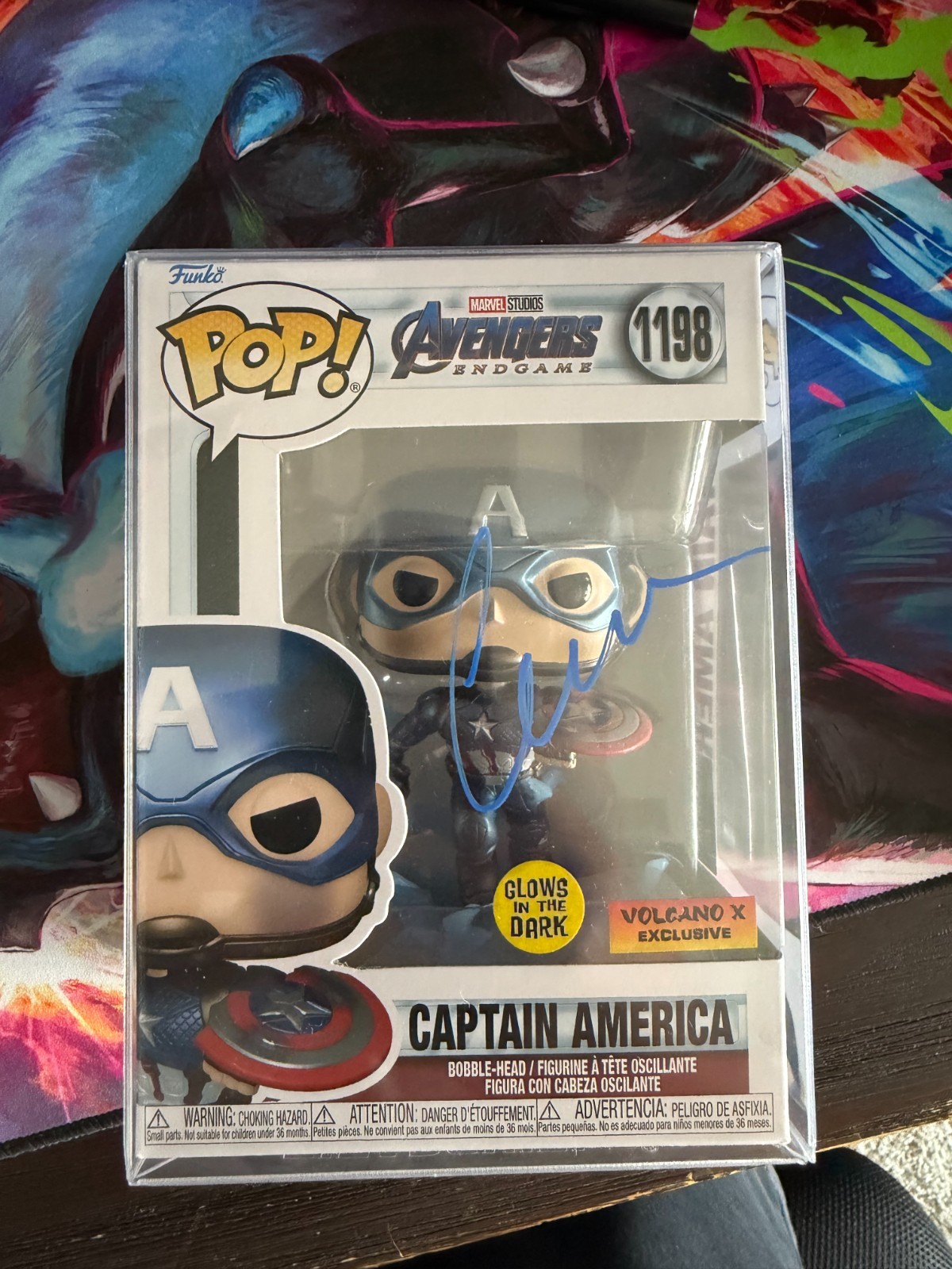 CHRIS EVANS SIGNED CAPTAIN AMERICA FUNKO POP 1198 AVENGERS ENDGAME AUT CHRIS EVANS SIGNED CAPTAIN AMERICA FUNKO POP 1198 AVENGERS ENDGAME AUT