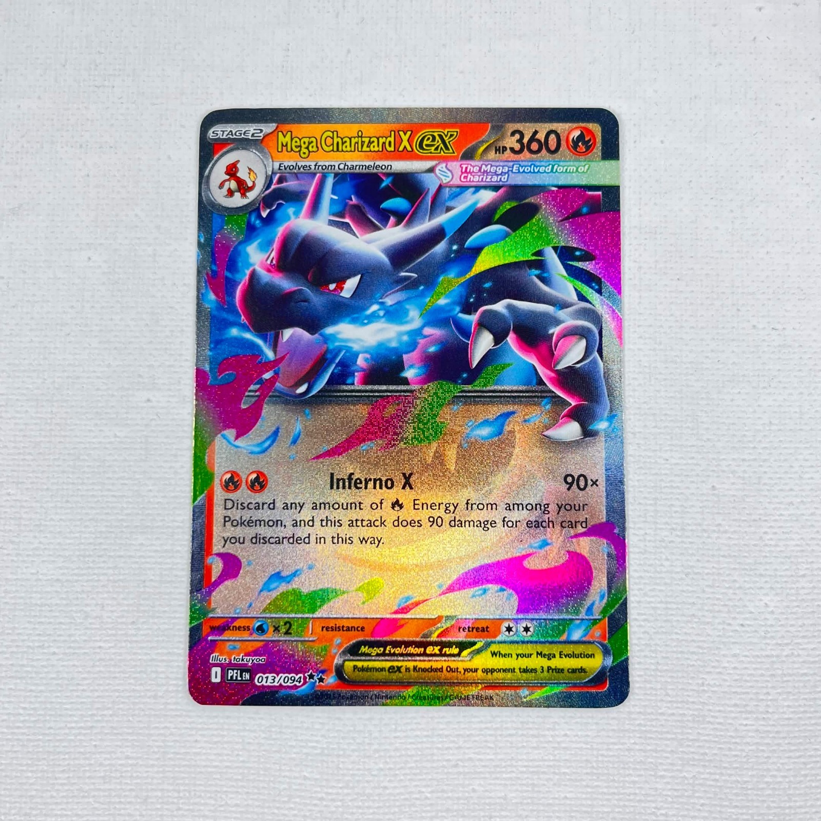 MEGA CHARIZARD X EX 013/094 PHANTASMAL FLAMES DOUBLE RARE POKEMON TCG NM HOLO MEGA CHARIZARD X EX 013/094 PHANTASMAL FLAMES DOUBLE RARE POKEMON TCG NM HOLO