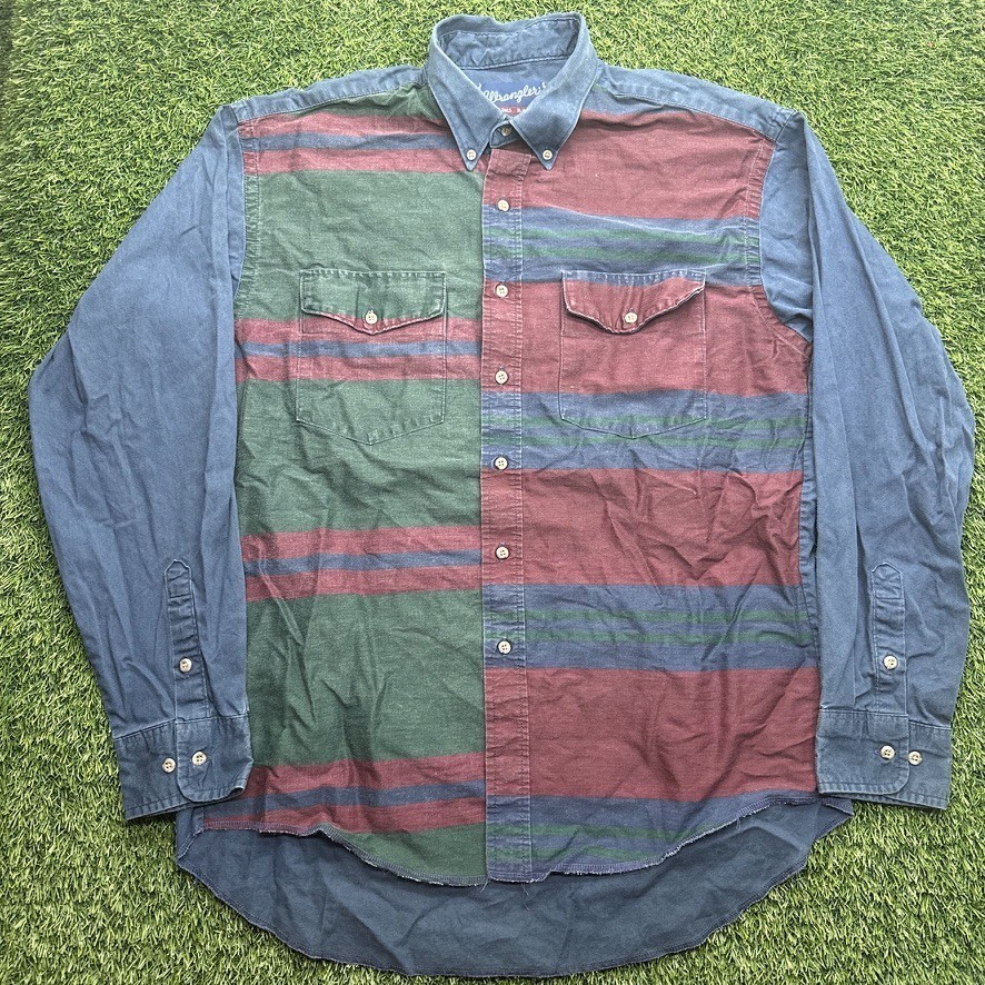 Wrangler Wrangler Brushpopper Shirt Mens 16.5-35 XL Blue Red Green X Long Tails Wrangler Wrangler Brushpopper Shirt Mens 16.5-35 XL Blue Red Green X Long Tails