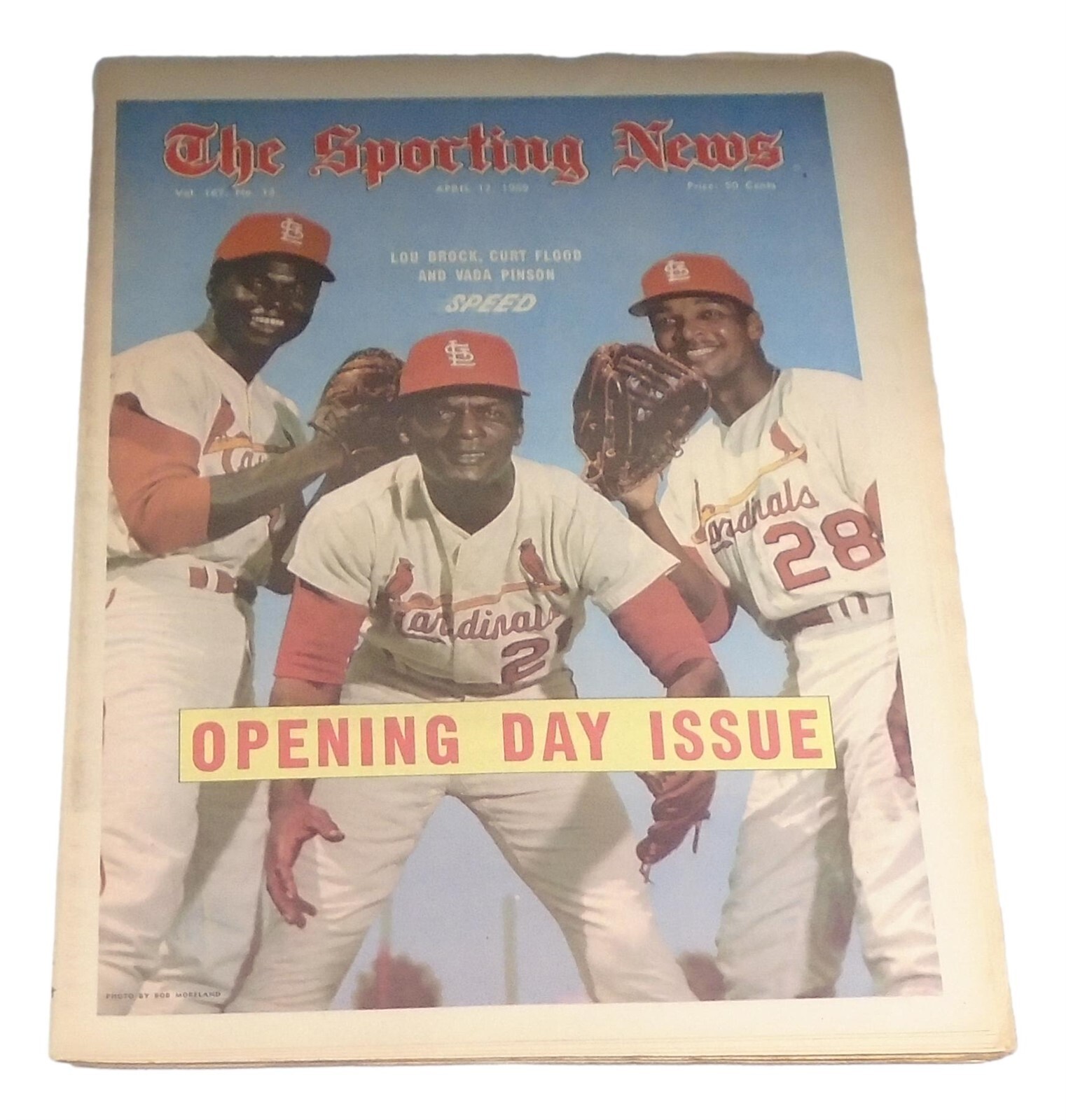 1969 The Sporting News 4/12/69 TSN Lou Brock Curt Flood Vada Pinson 82525 1969 The Sporting News 4/12/69 TSN Lou Brock Curt Flood Vada Pinson 82525
