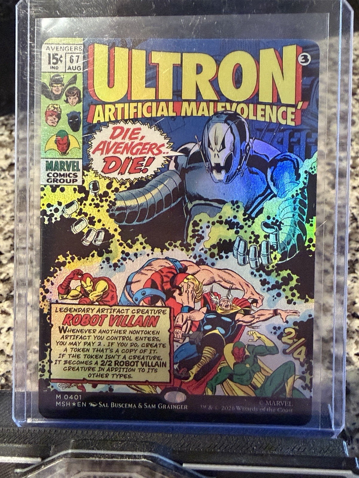 MSH Ultron, Artificial Malevolence (Borderless) (0401) (FOIL) MSH Ultron, Artificial Malevolence (Borderless) (0401) (FOIL)