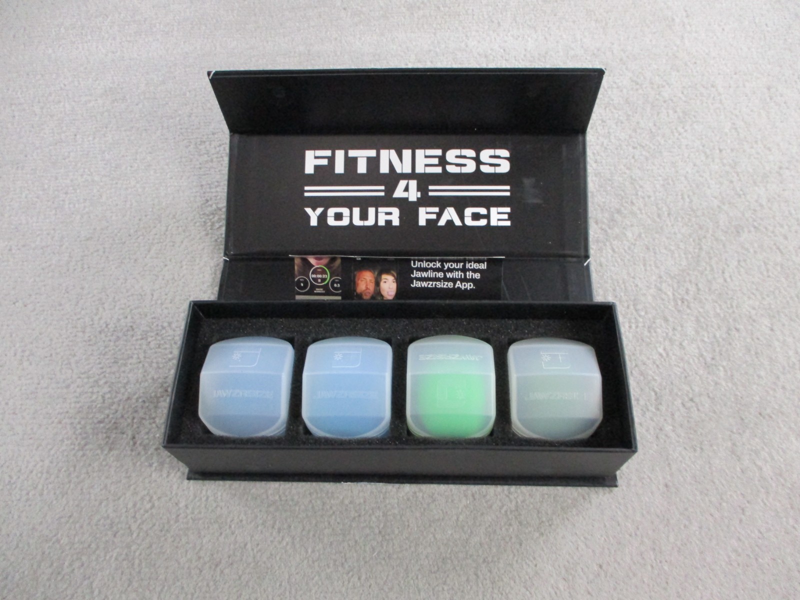 Jawzrsize Athletic Bundle Jaw Face Neck Exerciser Enhancer 4 Pack New Open Box