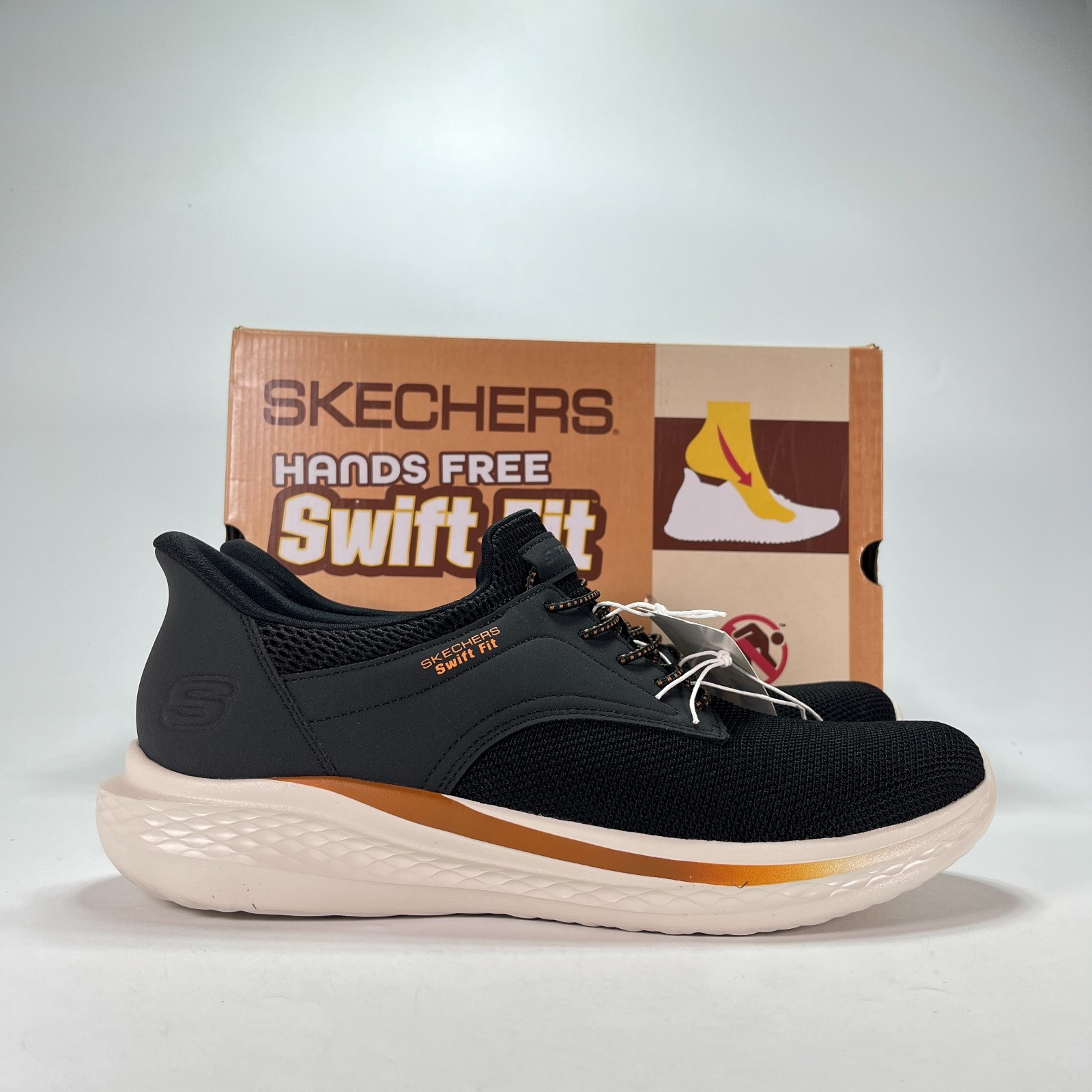 Skechers Hands Free Swift Fit Black Casual Shoes Sneakers 1961251 Men’s Size 12 Skechers Hands Free Swift Fit Black Casual Shoes Sneakers 1961251 Men’s Size 12