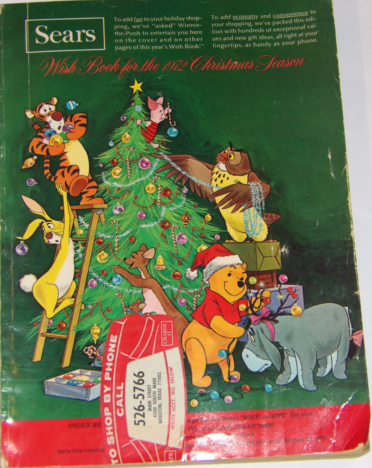 1972 SEARS WISH BOOK XMAS CATALOG WINNIE-THE-POOH/TOYS/BIKES/FASHION/BARBIE++