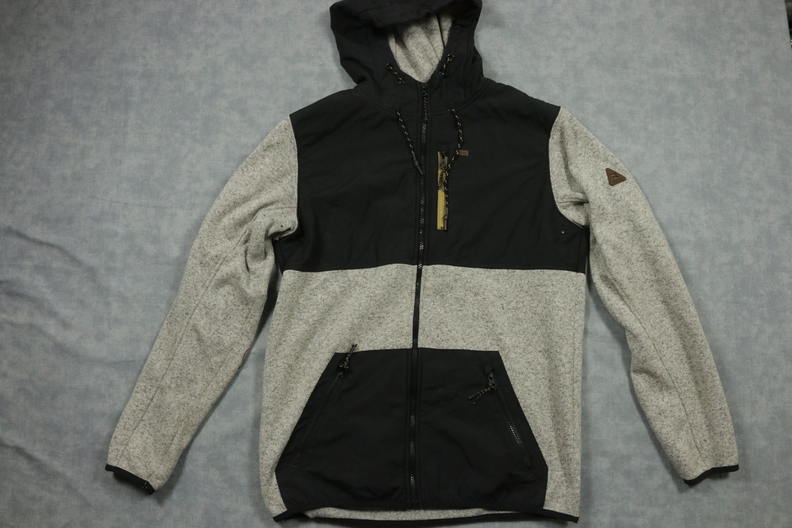 Billabong Jacket Mens Large Gray Black A/Div Adventure Division Fleece Hoodie