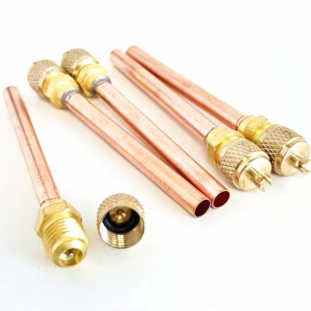 5PCS AC Refrigeration Valve Set Copper Tube Filling Adapter HVAC Repair Parts