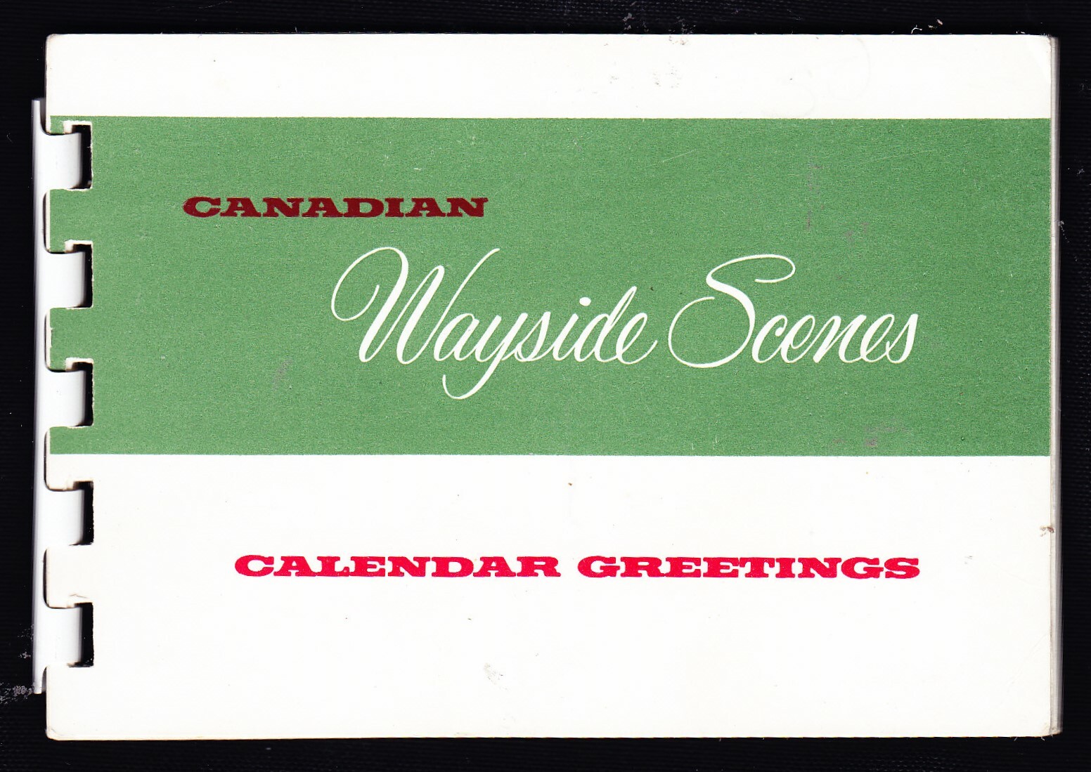 1956 CANADIAN WAYSIDE SCENES - CALENDAR GREETINGS - VINTAGE - MOUNTAINS, PRAIRIE