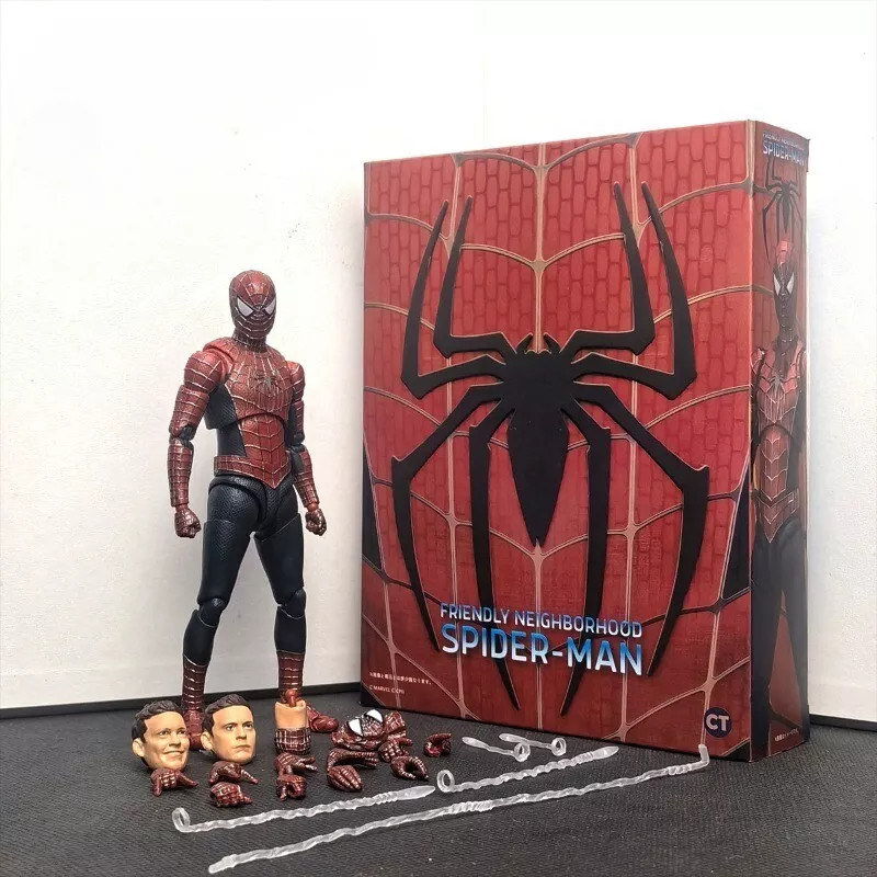 New CT Shf Toby Maguire Spider Man No Way Home Joint Movable Figurine Toys Boxed