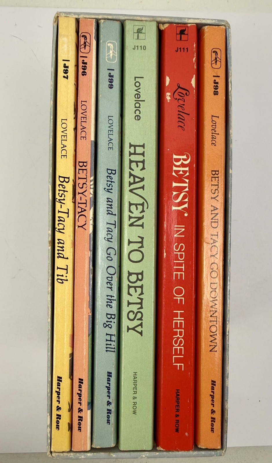 VTG Betsy-Tacy 6 Book Box  Set Maud Hart Lovelace Harper Trophy Paperbacks Clean