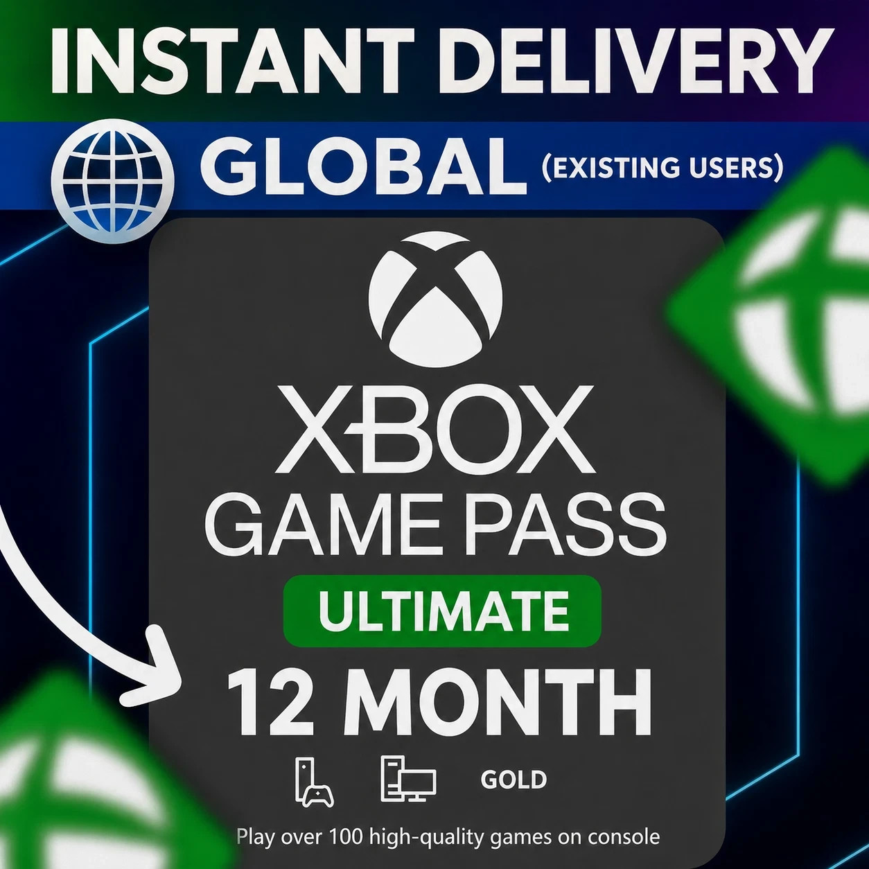 Xbox Game Pass Ultimate 12 Month Membership (New+Existing users) USA/WORLDWIDE ✅