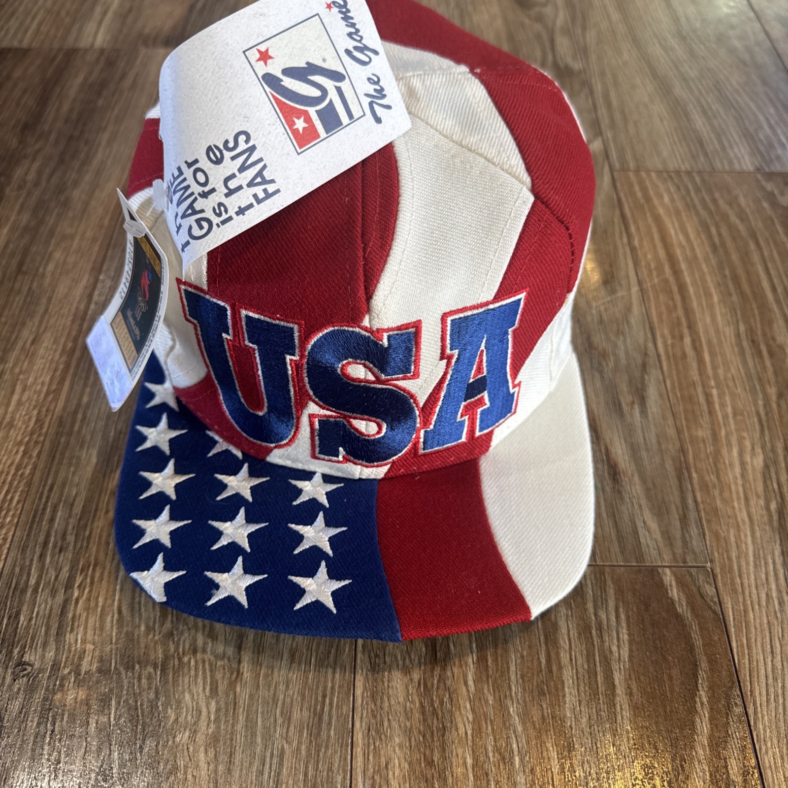 Rare Vintage 1996 The Game Atlanta Olympic Games SnapBack USA Flag Hat Wool NWT