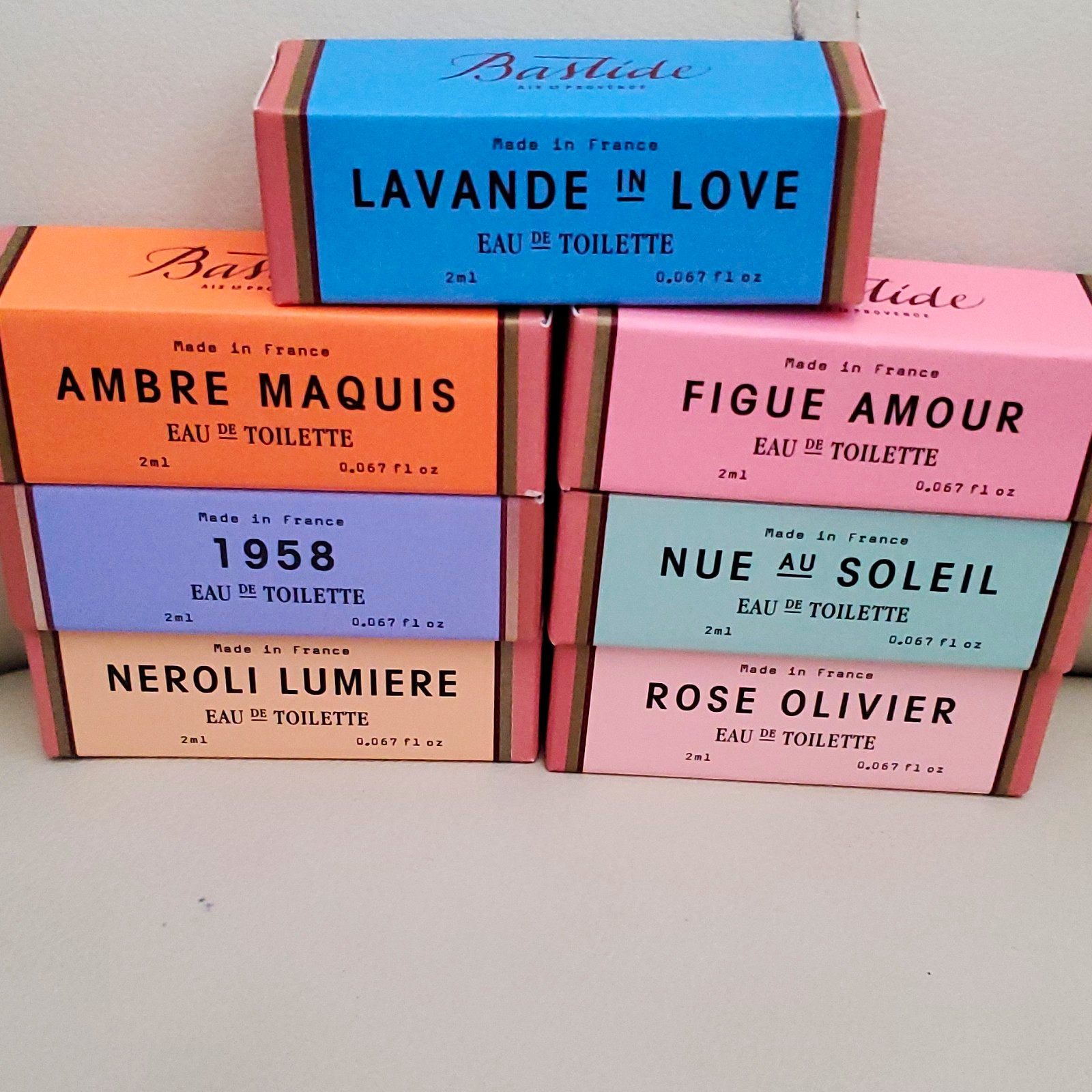 **LOT OF SEVEN** Bastide Eau de Toilette 2ml Mini Samples **LOT OF SEVEN** Bastide Eau de Toilette 2ml Mini Samples