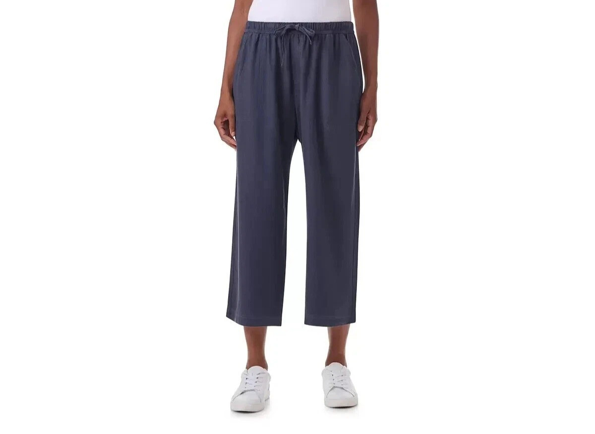 Splendid Ladies\' Wide Leg Crop Pant, Navy, Large Splendid Ladies\' Wide Leg Crop Pant, Navy, Large
