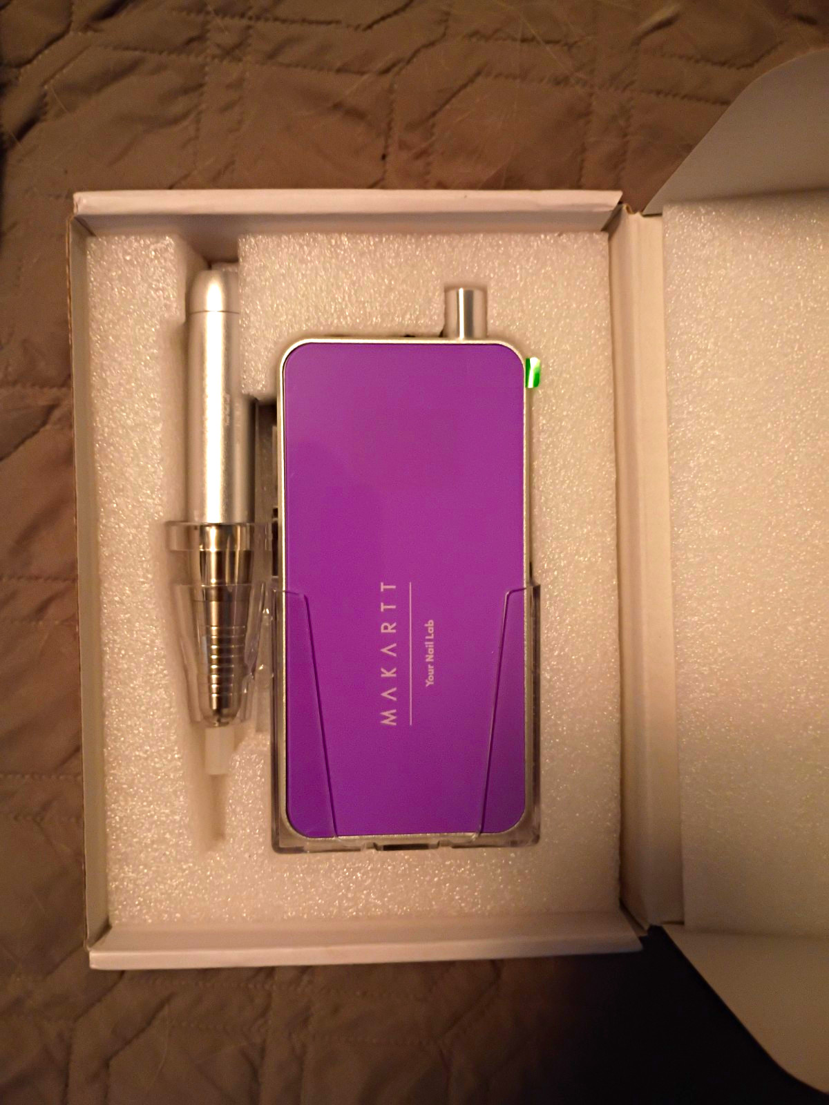 Makartt Nouvella 60W Cordless Rechargeable Portable Coreless Nail Drill Violet