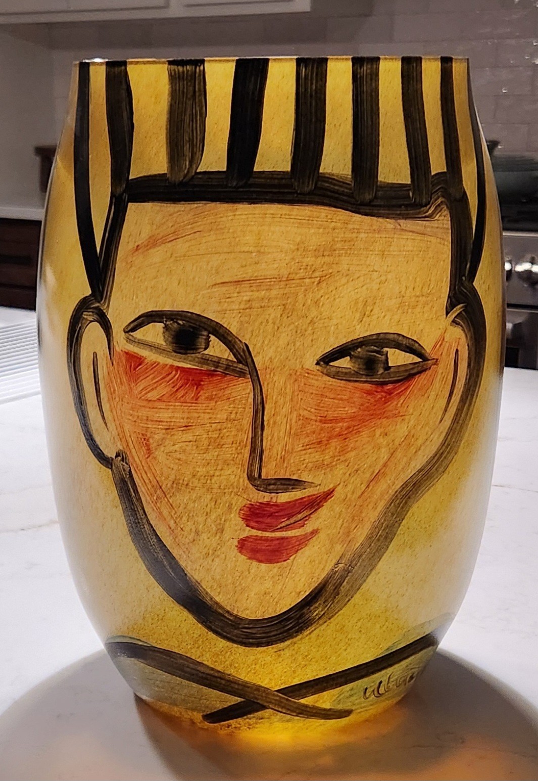 Large Beautiful Kosta Boda Ulrica Hydman Vallien Unique Vase One of A Kind Vase