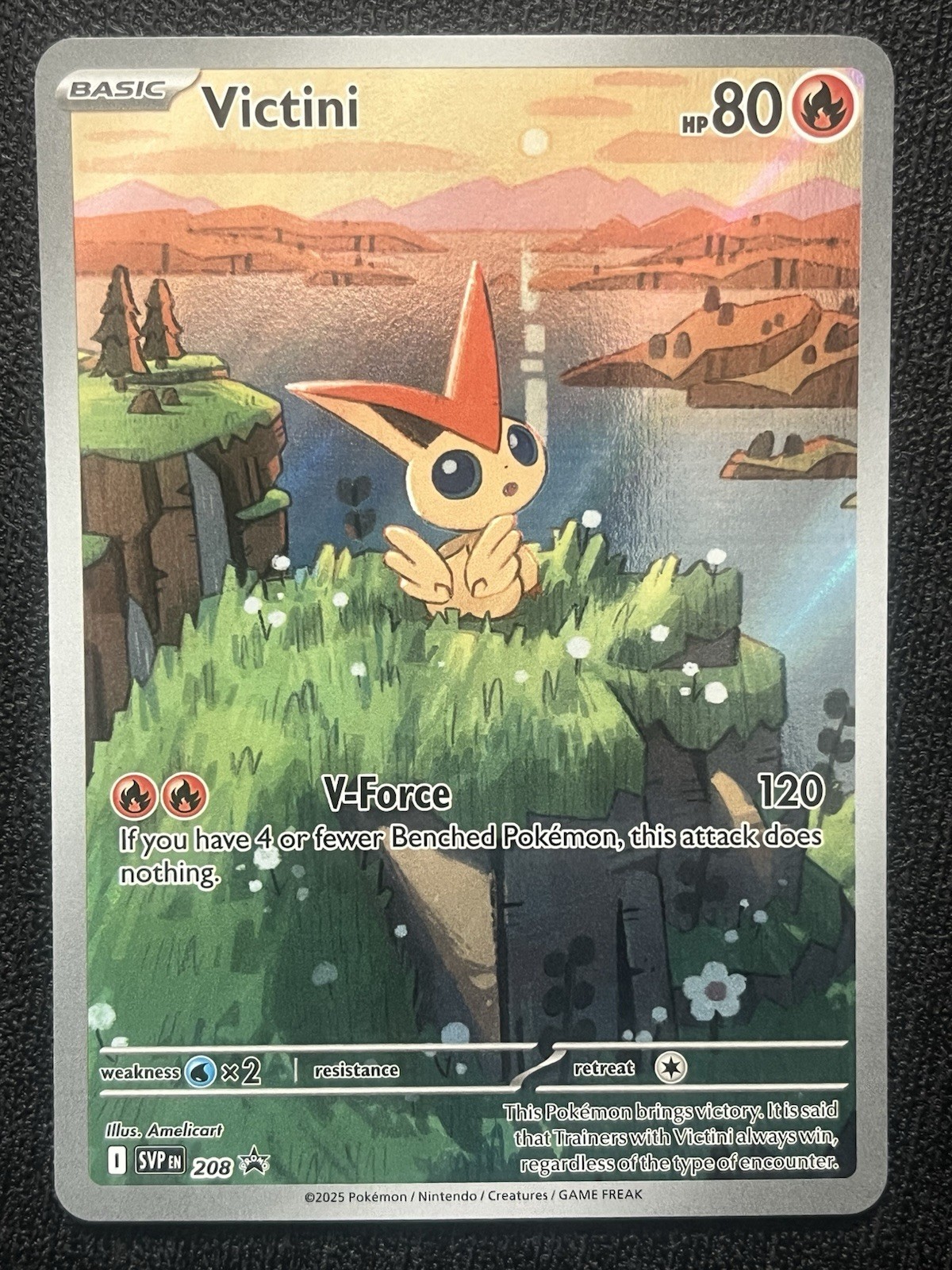 2025 Pokemon Scarlet & Violet Promo Victini SVP 208 Illustration Rare LP