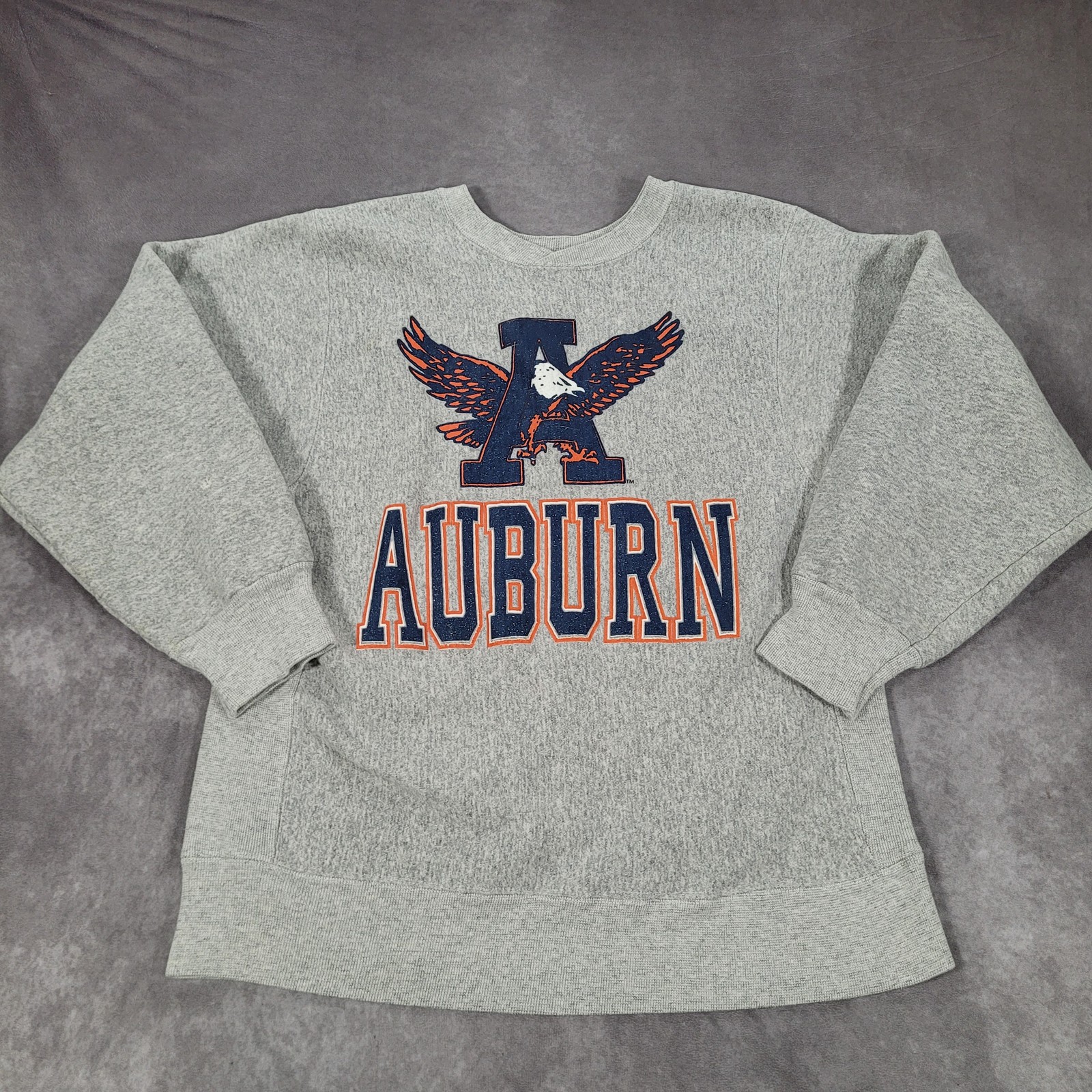 Vintage Auburn Tigers Sweatshirt Mens Large Gray NCAA Basketball Hanes 90s