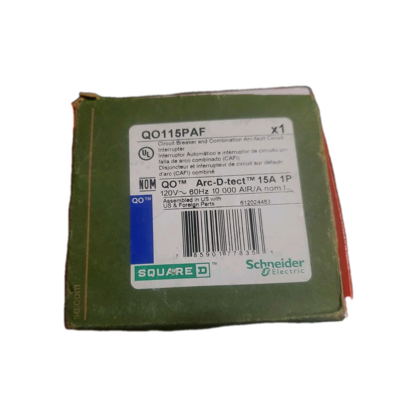Square D QO QO115PAF (Lot 0f 10) arc fault breakers Square D QO QO115PAF (Lot 0f 10) arc fault breakers