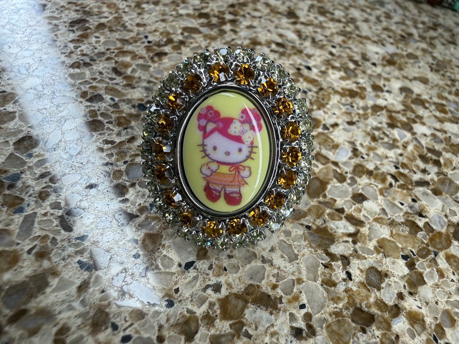 Tarina Tarantino Hello Kitty Ring Rare Authentic Gorgeous Stones