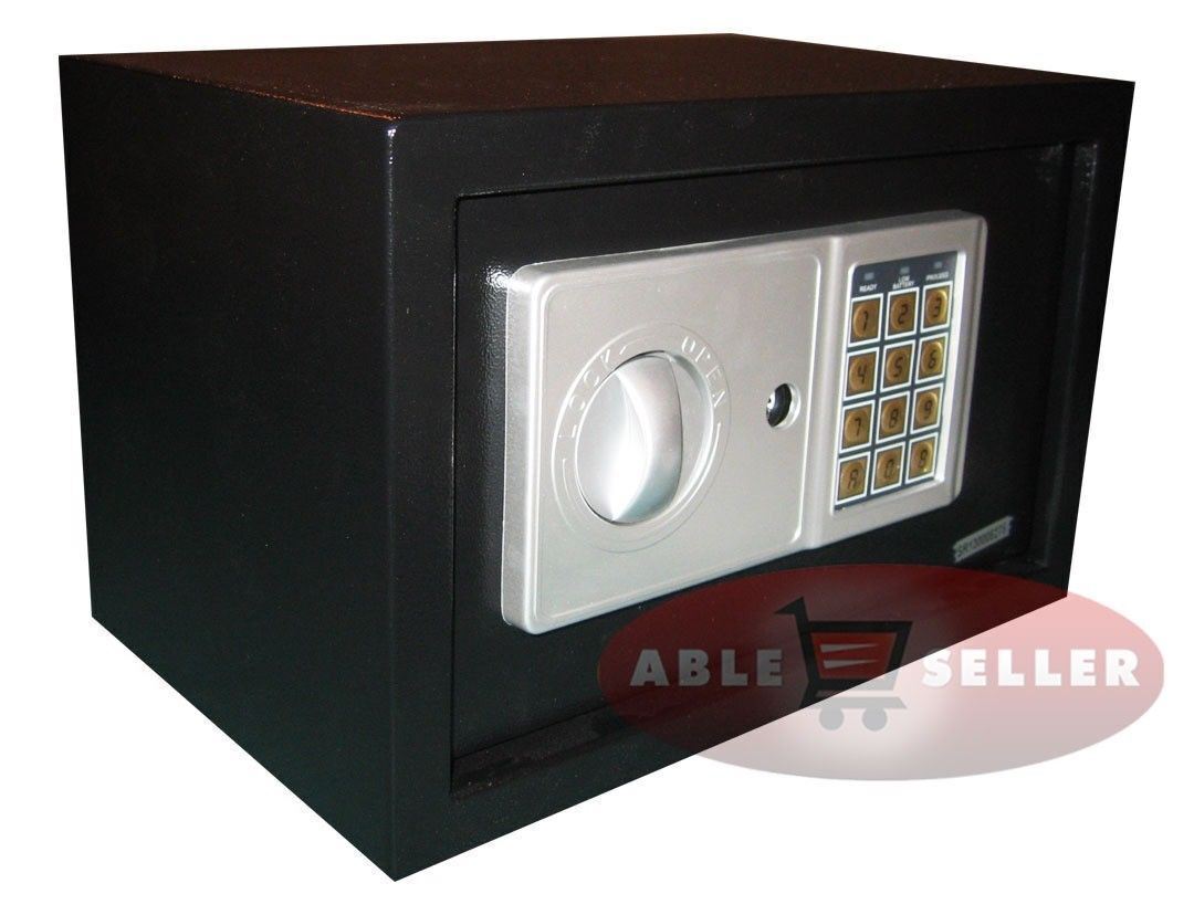 DIGITAL ELECTRONIC SAFE SECURITY BOX WALL JEWELRY GUN CASH BLACK LARGE SIZE 12