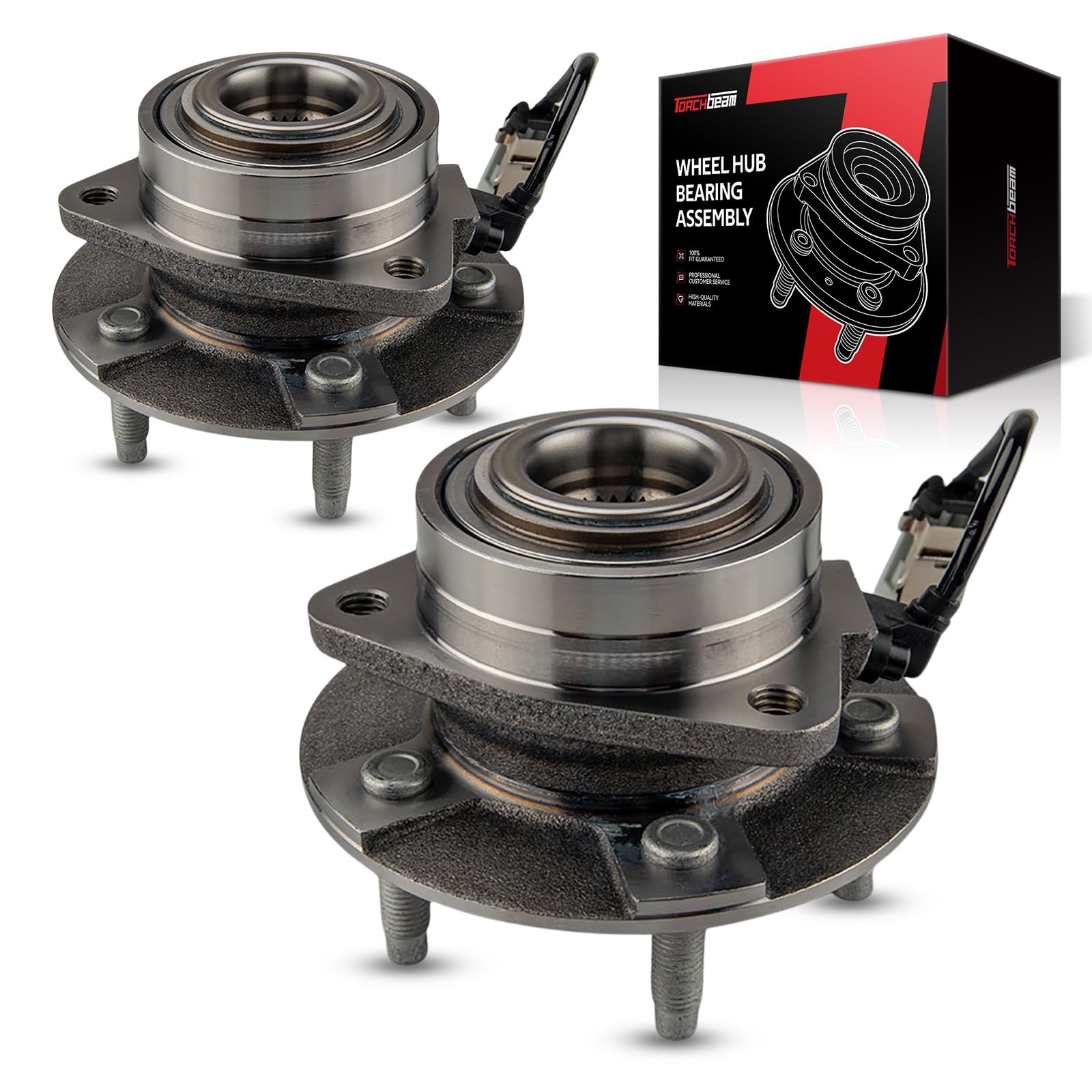 Torchbeam 2pcs Front Wheel Bearing Assembly for Saturn Vue 02-07, Chevy Equinox