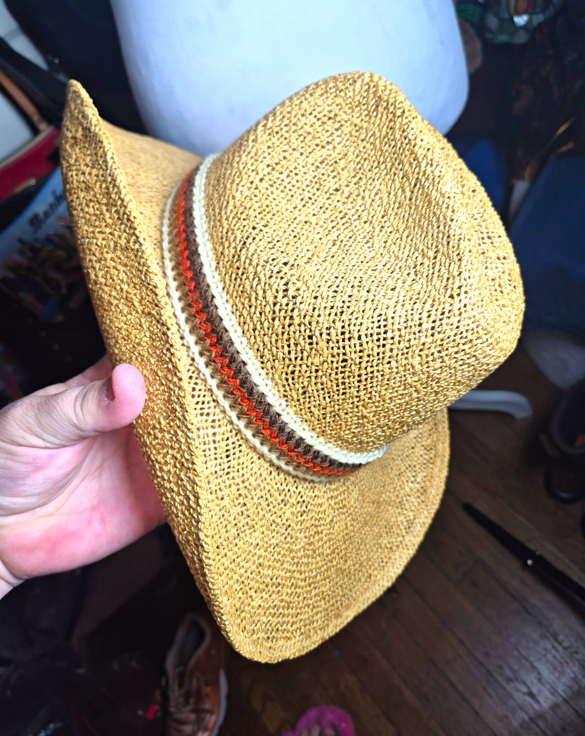 Vintage Resistol Straw Western Cowboy Hat Stagecoach 1.4 Vinilcote Rafer F. Wear
