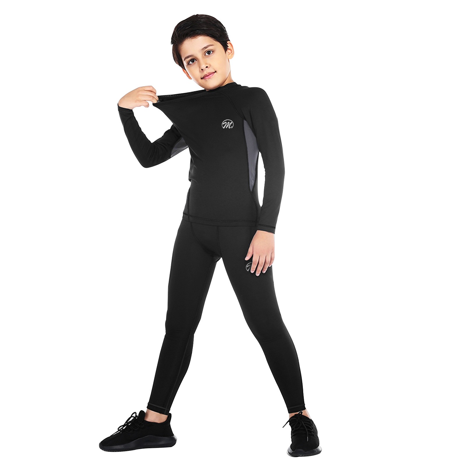 2 Pcs Kids Thermal Set Base Layer Boys Outdoor Cold Weather Warmth Long Johns 