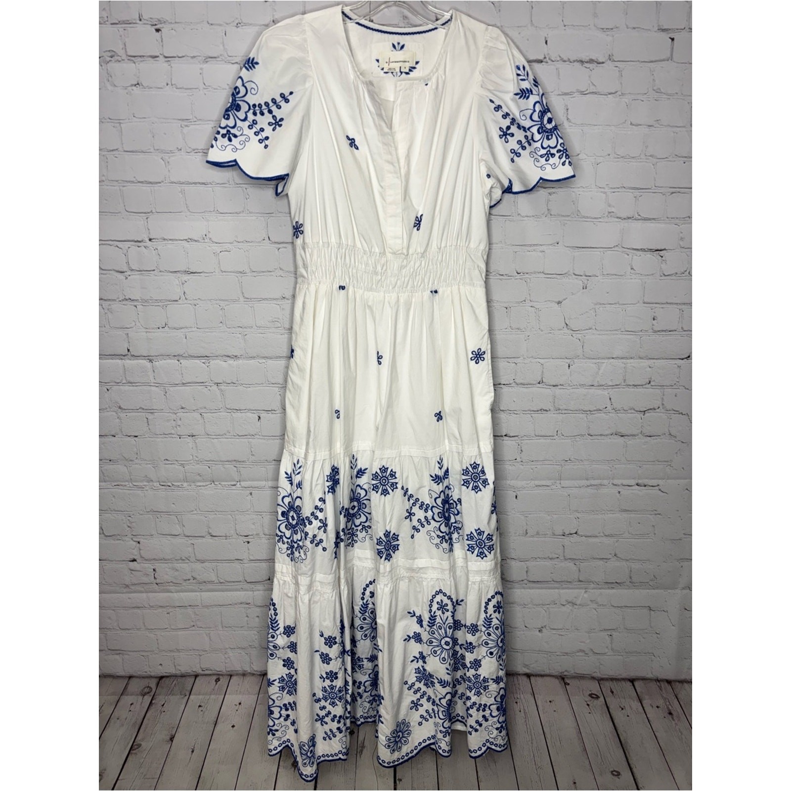 Anthropologie The Somerset Maxi Dress Eyelet Edition