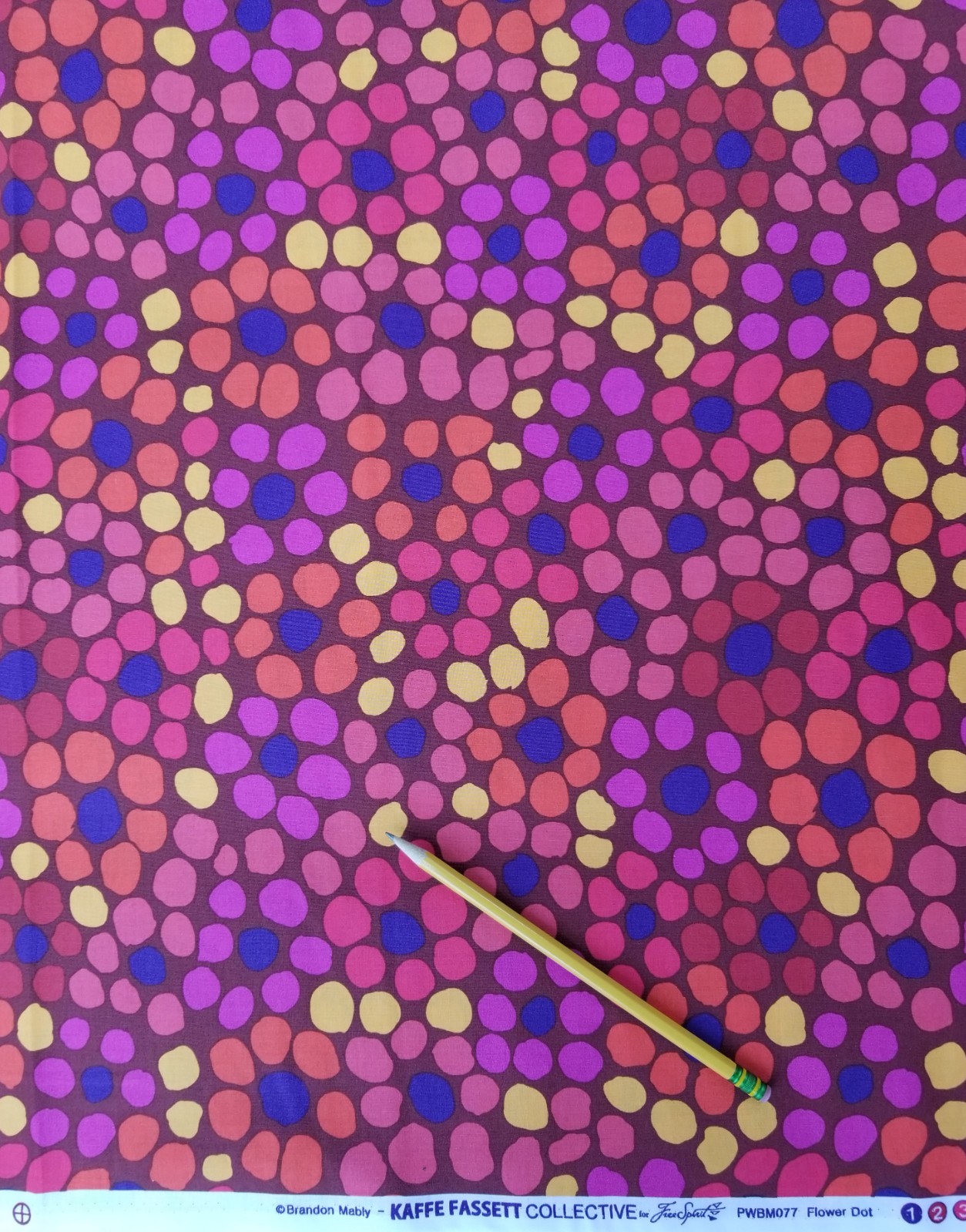 OOP Kaffe Fasset Collective for Free Spirit Fabric. Reds & Warm colors. BTY