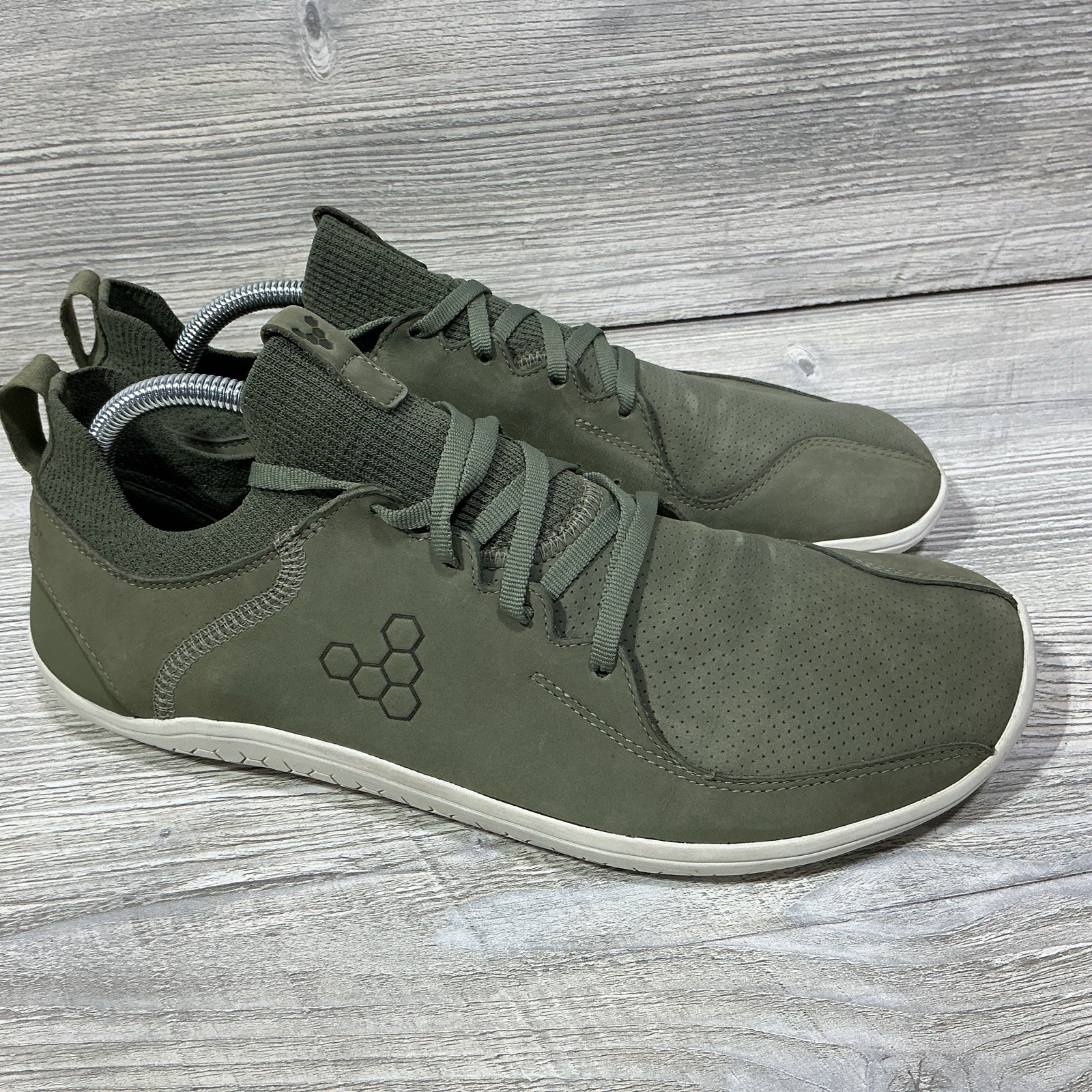 Men’s Vivobarefoot Primus Knit Lux II EU Size 44 US Size 11 Green Leather Shoes
