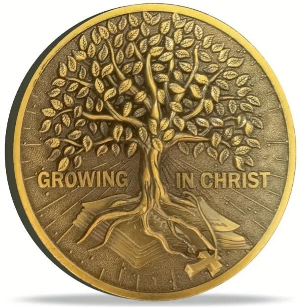Gold Antique Christian Challenge Coin Token, Bulk Pack of 25