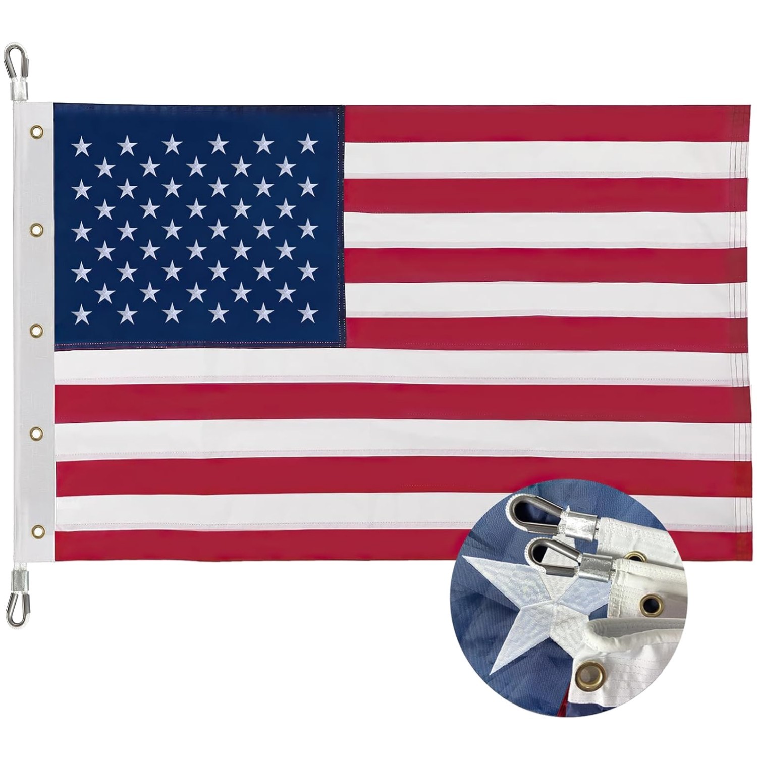 Giant American Flag 12x18 ft - Heavy Duty Polyester Material