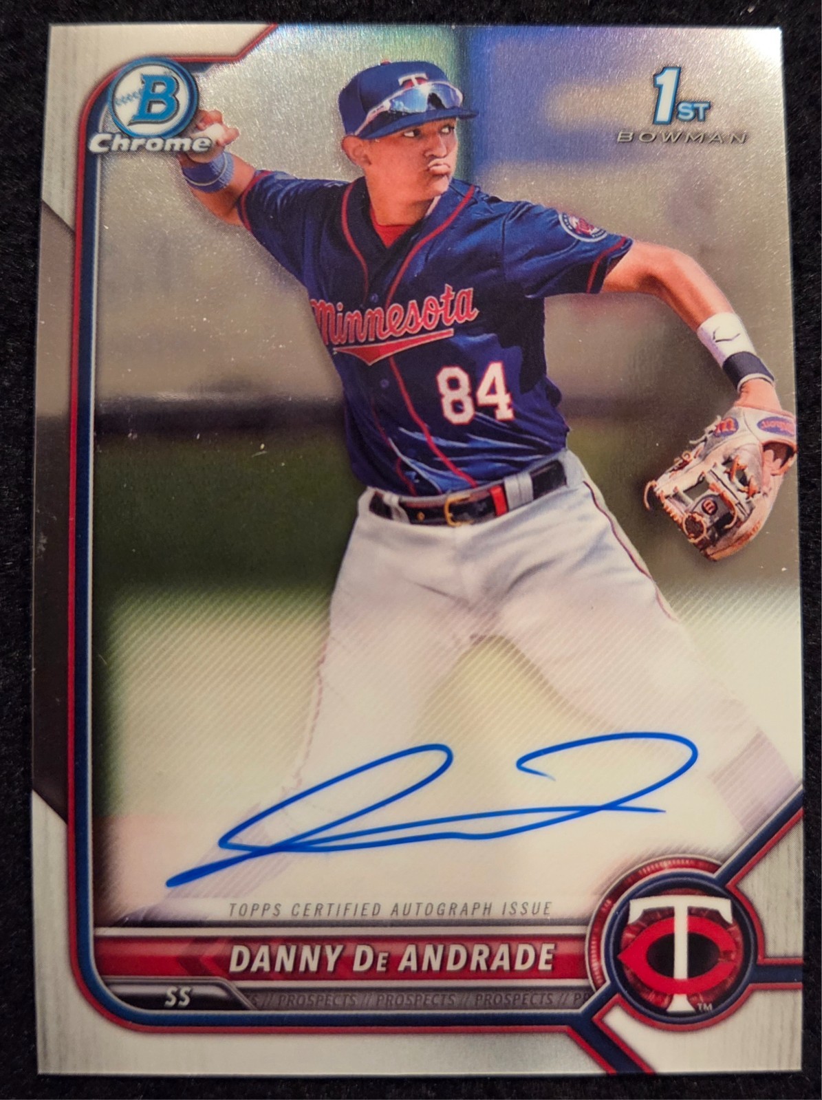Danny De Andrade - 2022 Bowman Chrome Prospects #CPA-DDE 1st Bowman Auto, Twins