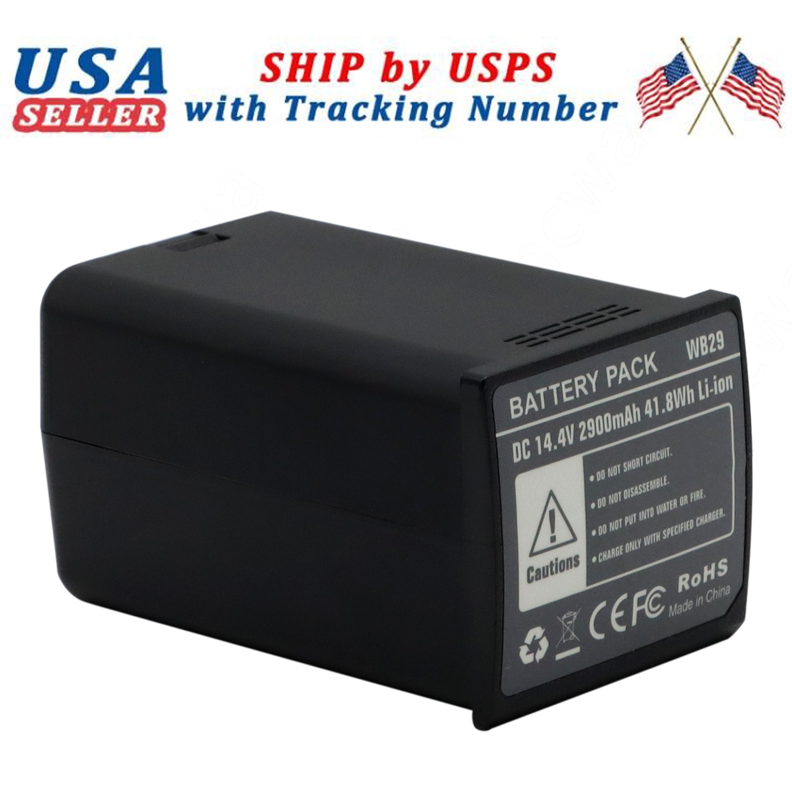 Replacement battery WB29 for Godox AD200 Pocket Flash and Flashpoint eVOLV 200