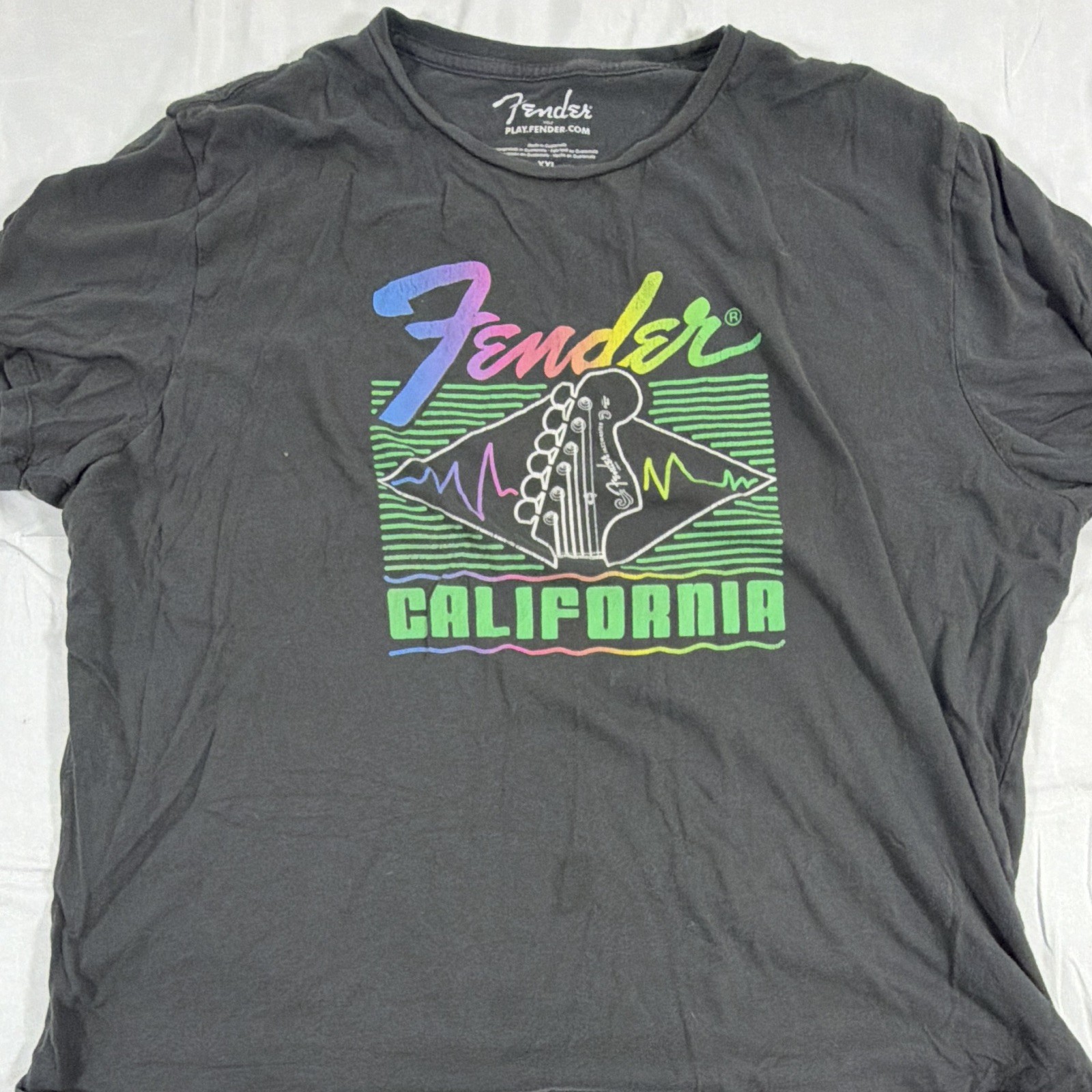 Fender Guitar T-Shirt Vintage Cool Look XXL