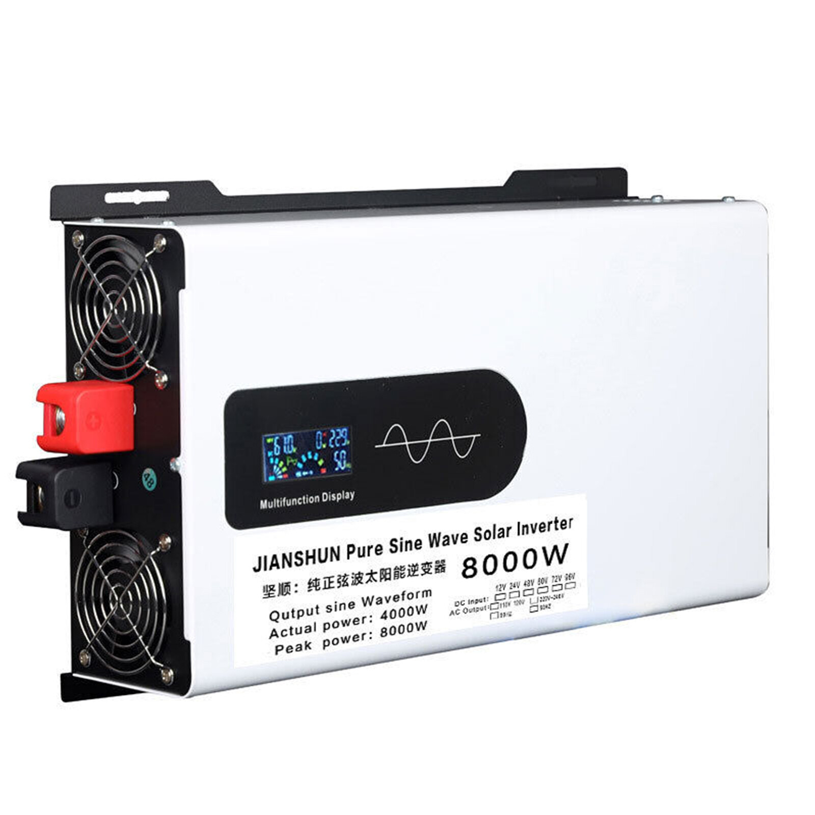 5000W 8000W 12000W Power Pure Sine Wave Solar Inverter 12V 24V 48V 60V to 230V