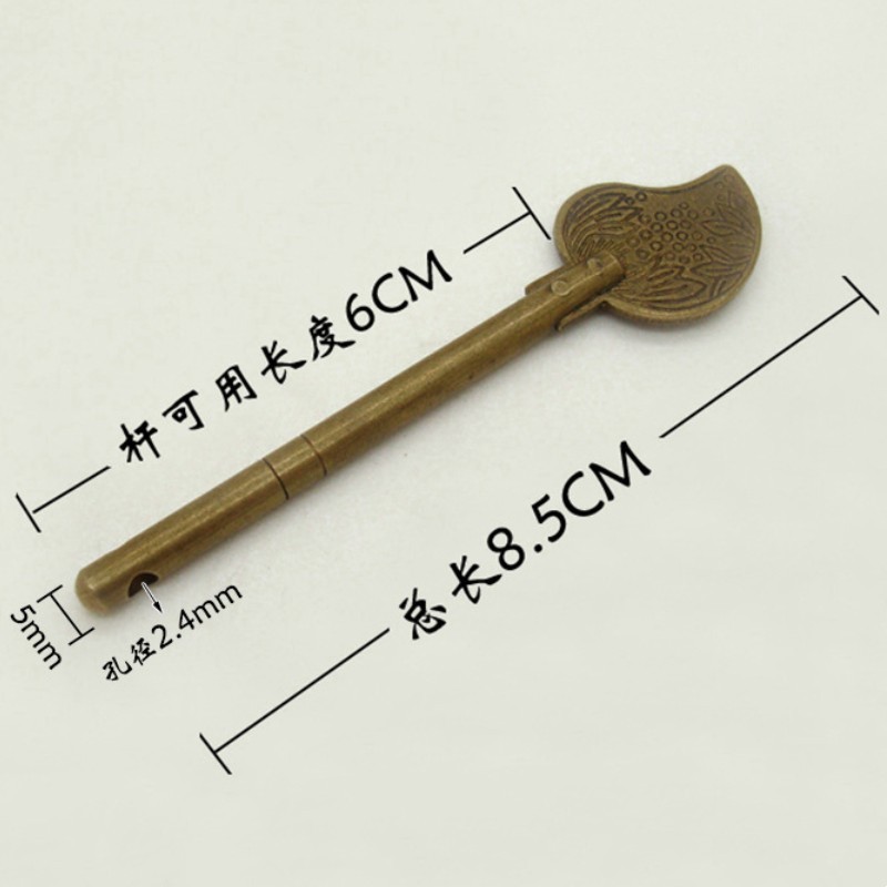 2Pcs Household Chinese Leaf Style Cabinet Key Latch Locking Pin Bronze Tone