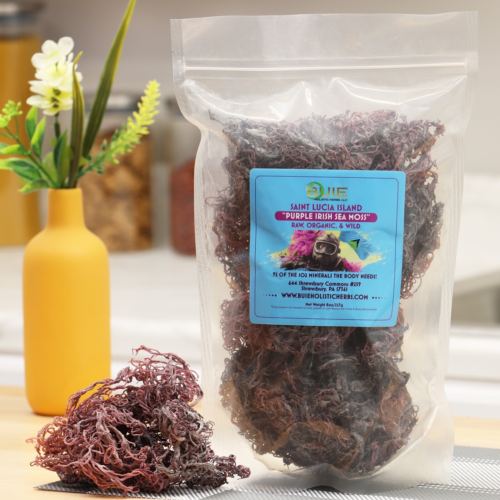 PURPLE Sea Moss #Dr. Sebi Inspired St Lucia Wildcrafted #Vegan #Alkaline